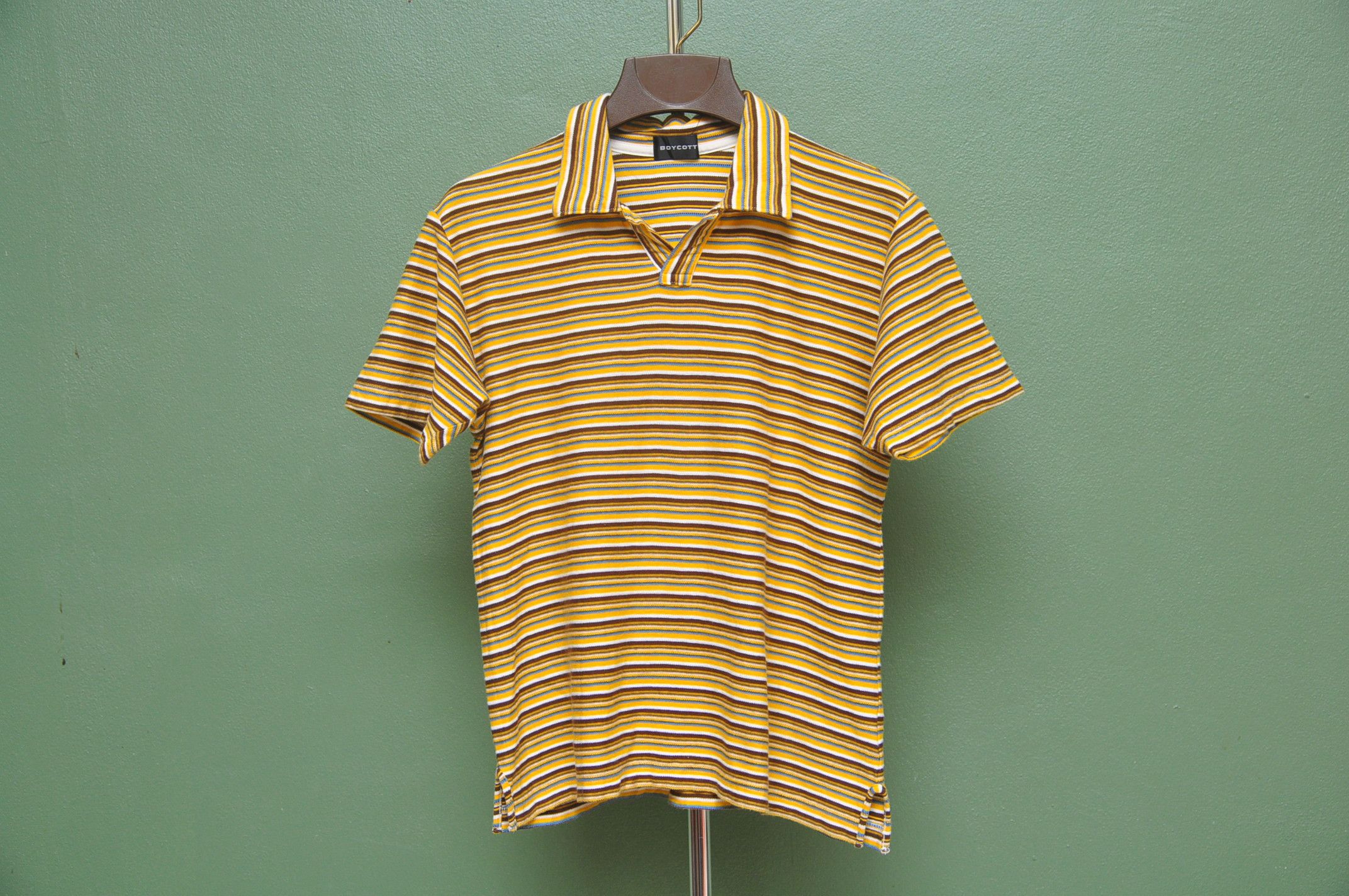 Japanese Brand × Vintage Boycott Line Stripes Made In Japan Shirt Size US M / EU 48-50 / 2 - 1 Thumbnail