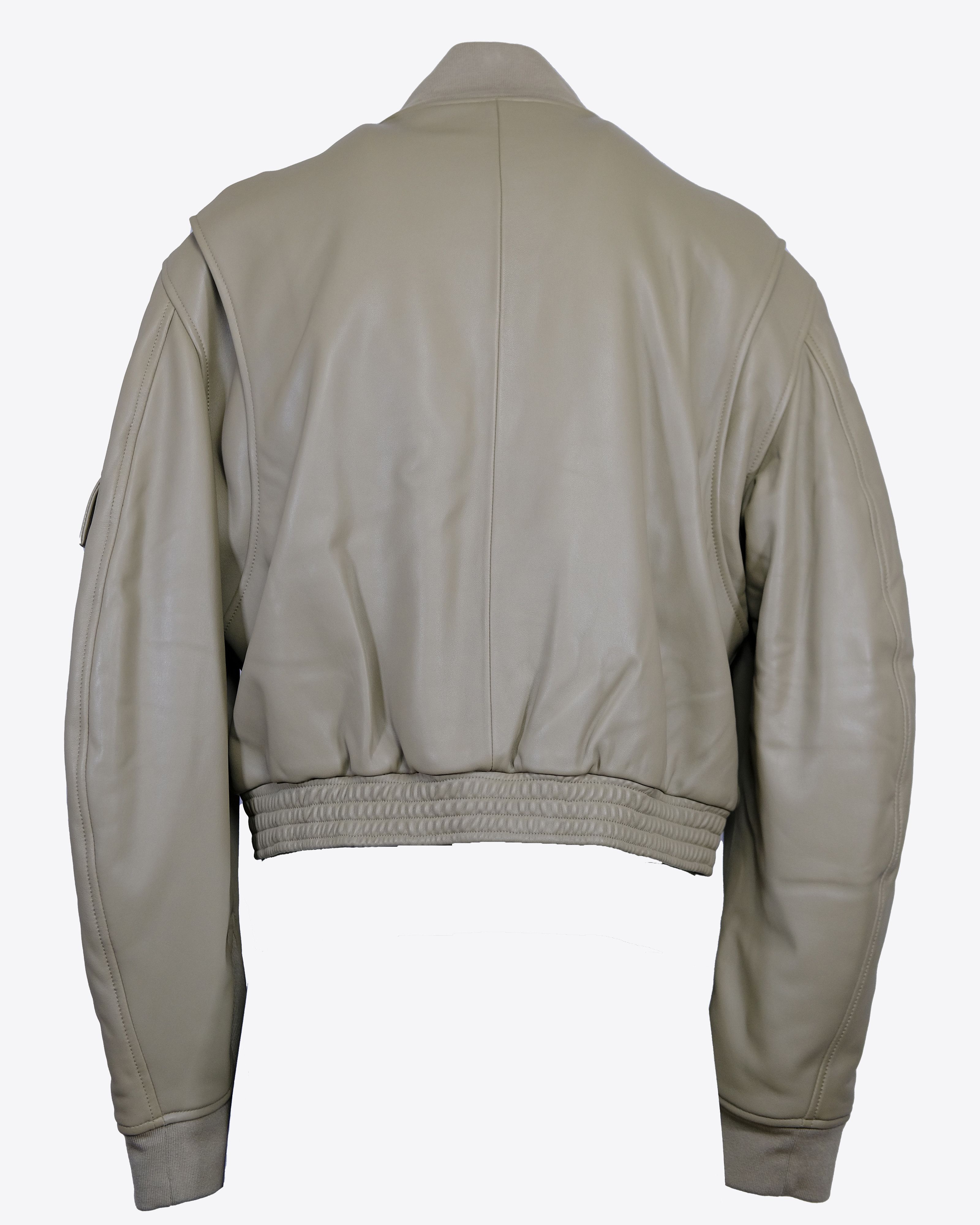 Maison Margiela Maison Margiela AW20 Sample Leather Utility Bomber Jacket Size US M / EU 48-50 / 2 - 2 Thumbnail