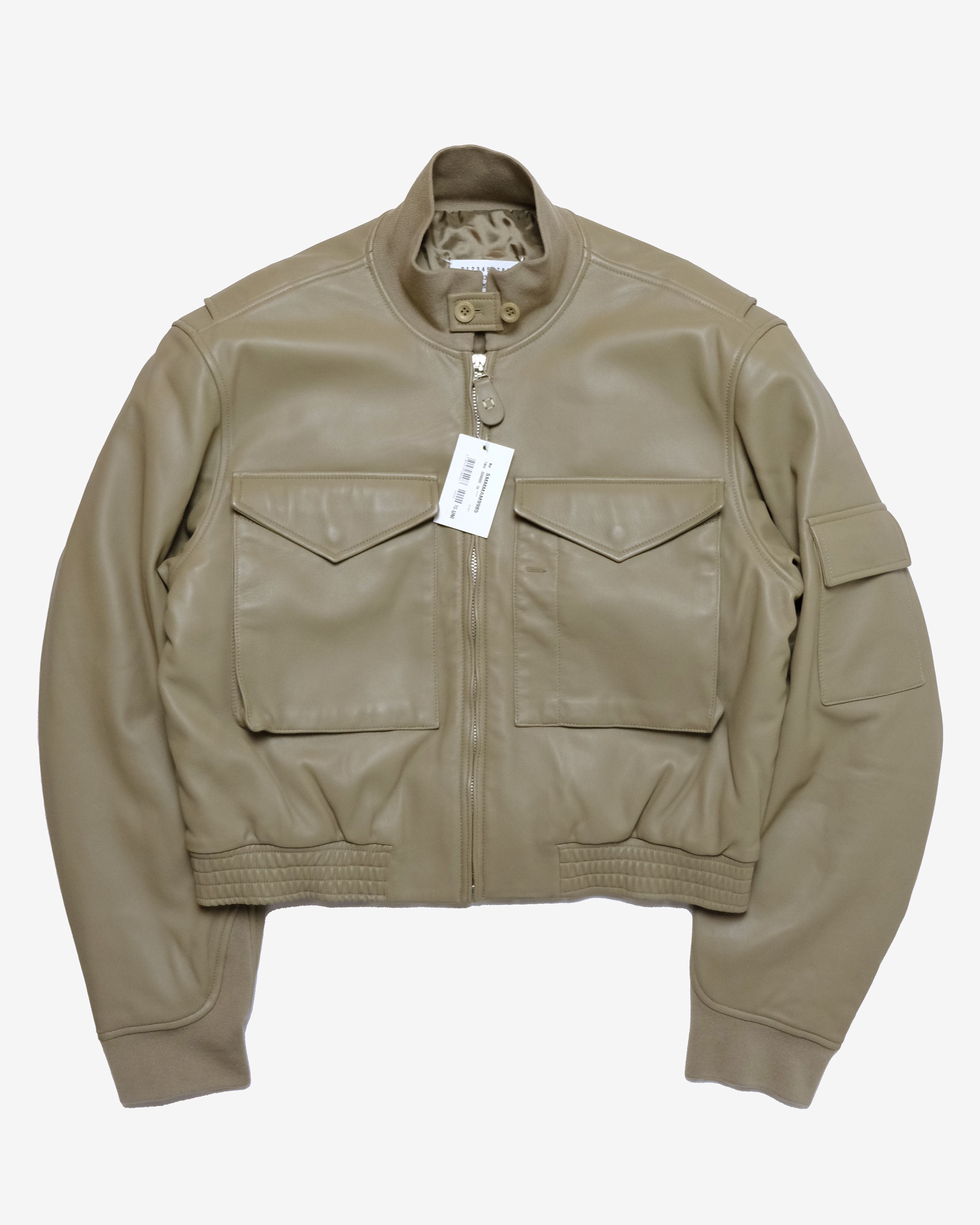 Maison Margiela Maison Margiela AW20 Sample Leather Utility Bomber Jacket Size US M / EU 48-50 / 2 - 4 Thumbnail