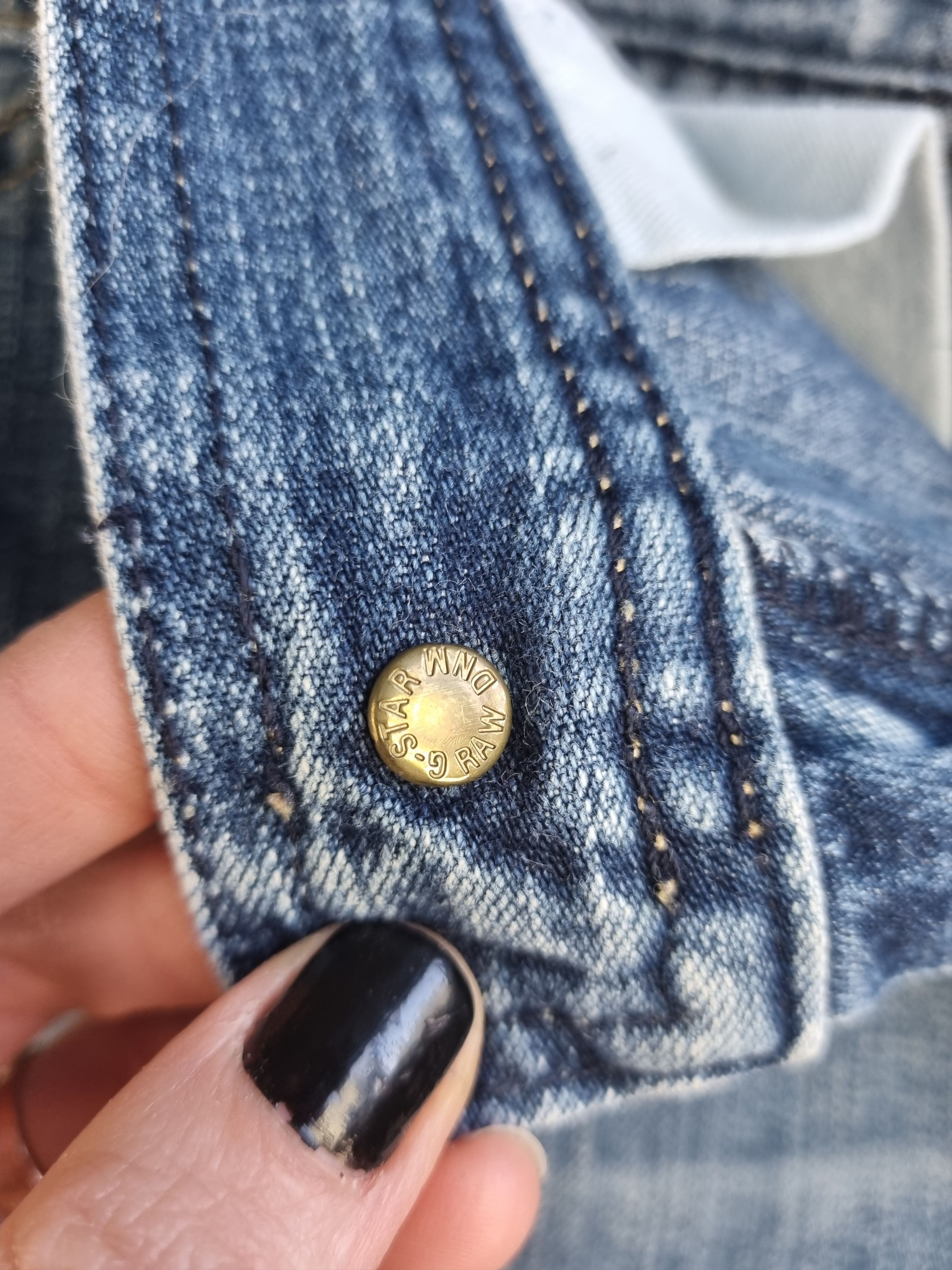 G-Star 90s Rare GSTAR Biker Knee Flared Jeans Stone Washed Size US 33 - 8 Thumbnail