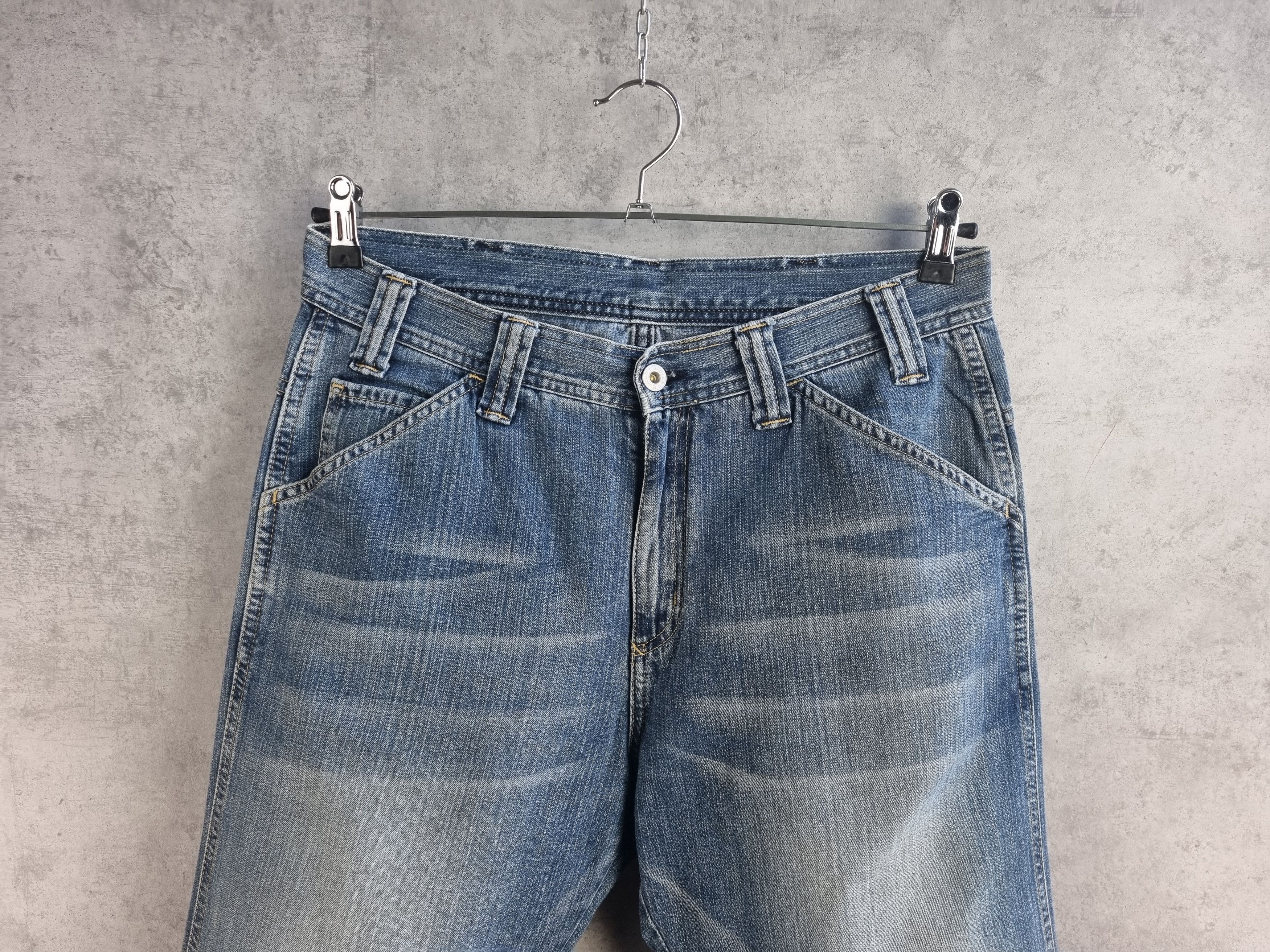 G-Star 90s Rare GSTAR Biker Knee Flared Jeans Stone Washed Size US 33 - 3 Thumbnail