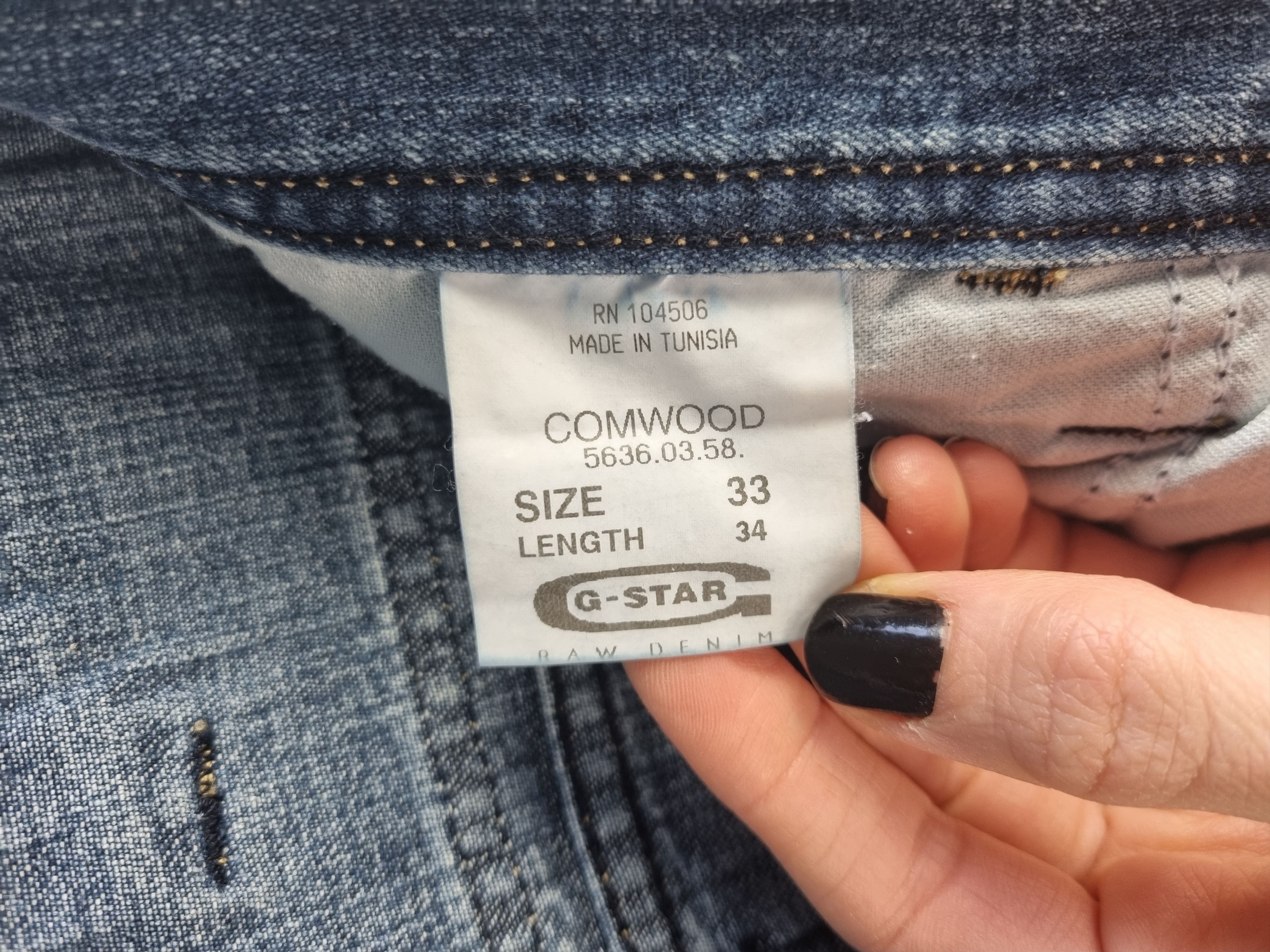G-Star 90s Rare GSTAR Biker Knee Flared Jeans Stone Washed Size US 33 - 5 Thumbnail