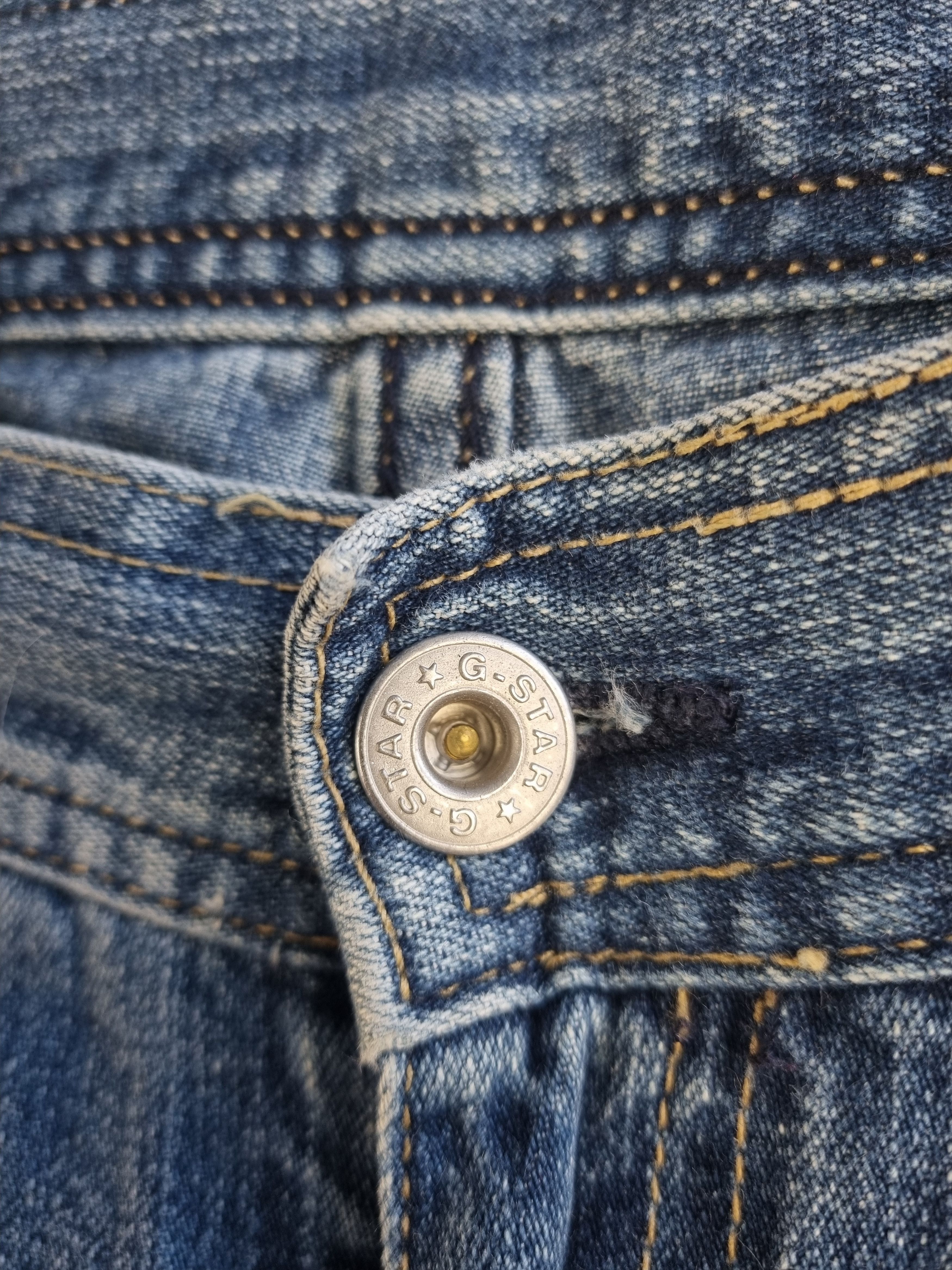 G-Star 90s Rare GSTAR Biker Knee Flared Jeans Stone Washed Size US 33 - 7 Thumbnail