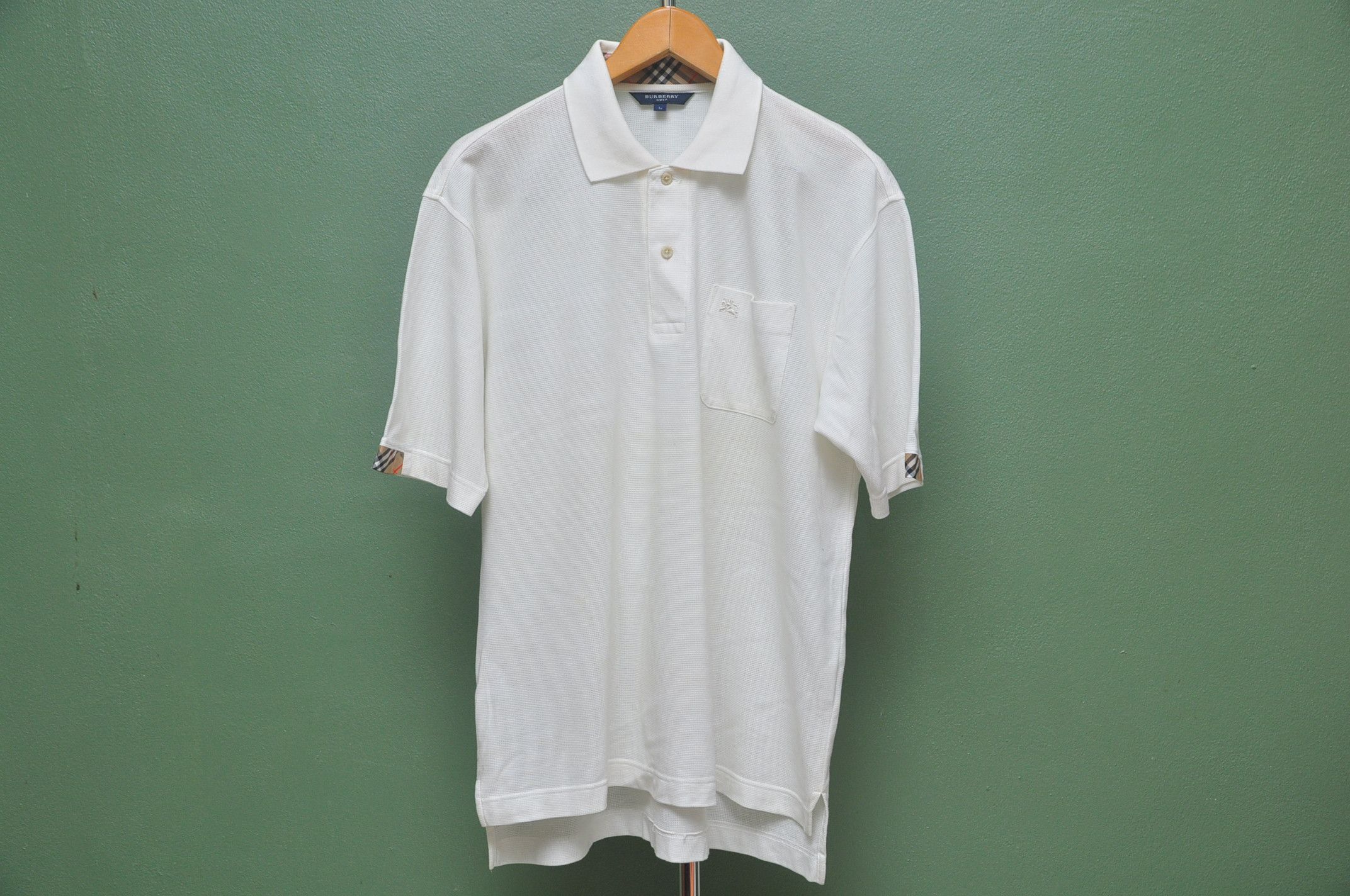 Burberry × Designer × Japanese Brand Vintage Burberry Golf Shirt Designer Fashion Style Size US L / EU 52-54 / 3 - 1 Thumbnail
