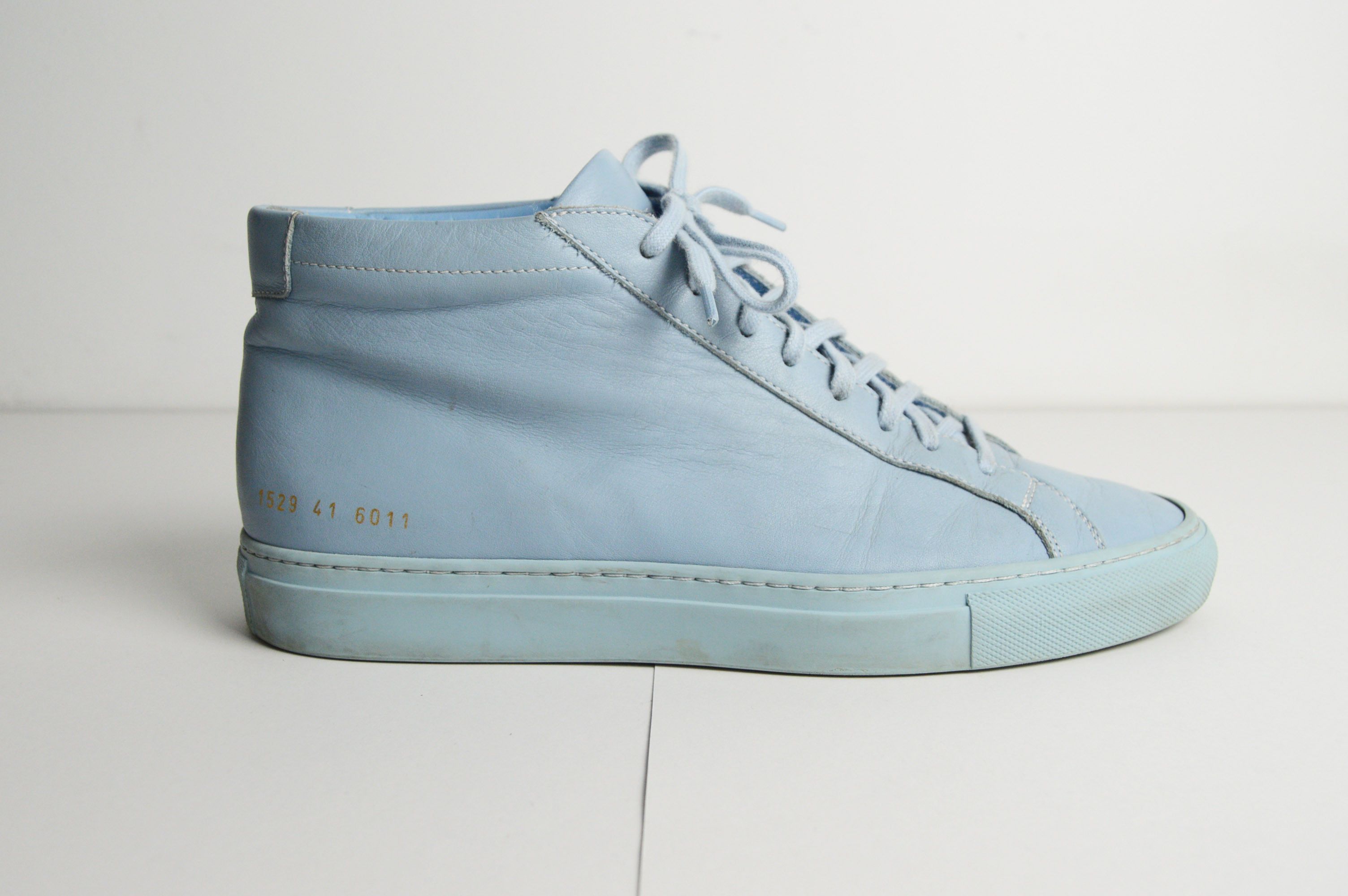 Common Projects ACHILLES MID SNEAKERS - BLUE Size US 8 / EU 41 - 11 Thumbnail