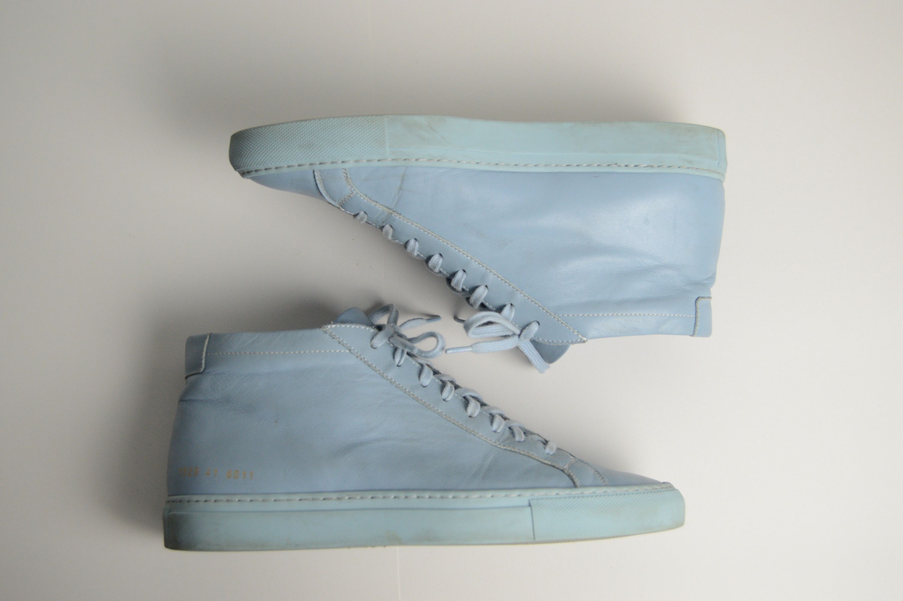 Common Projects ACHILLES MID SNEAKERS - BLUE Size US 8 / EU 41 - 5 Thumbnail
