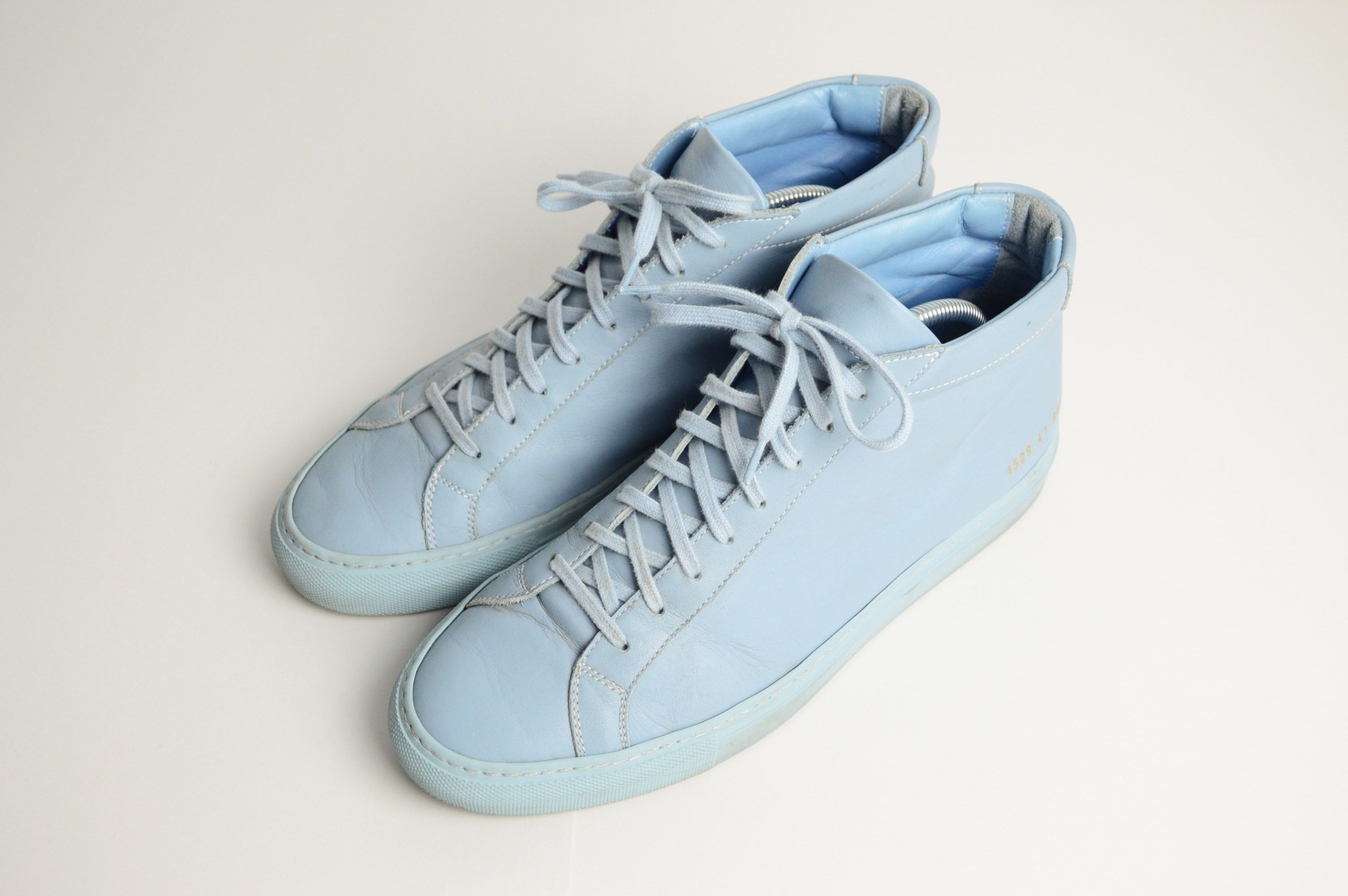 Common Projects ACHILLES MID SNEAKERS - BLUE Size US 8 / EU 41 - 3 Thumbnail