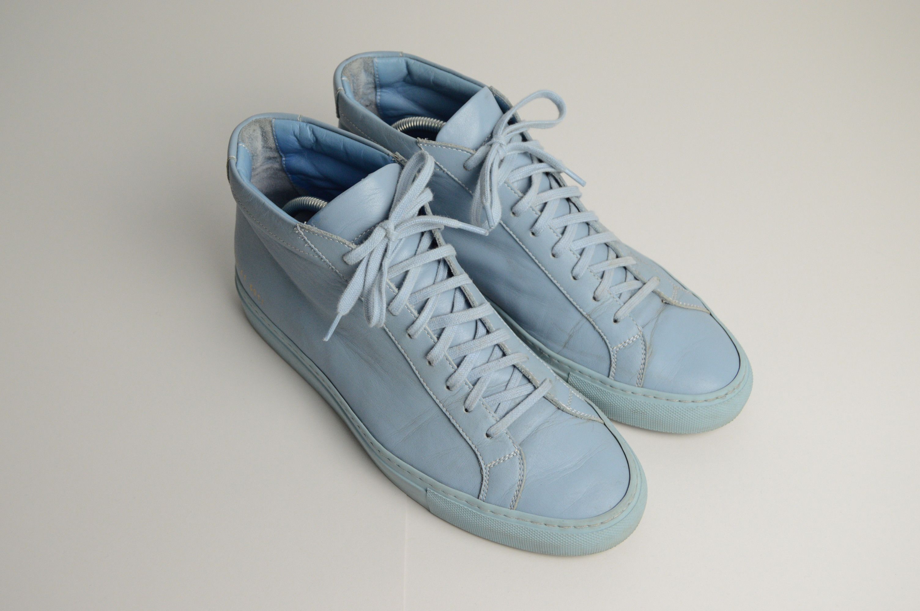 Common Projects ACHILLES MID SNEAKERS - BLUE Size US 8 / EU 41 - 4 Thumbnail