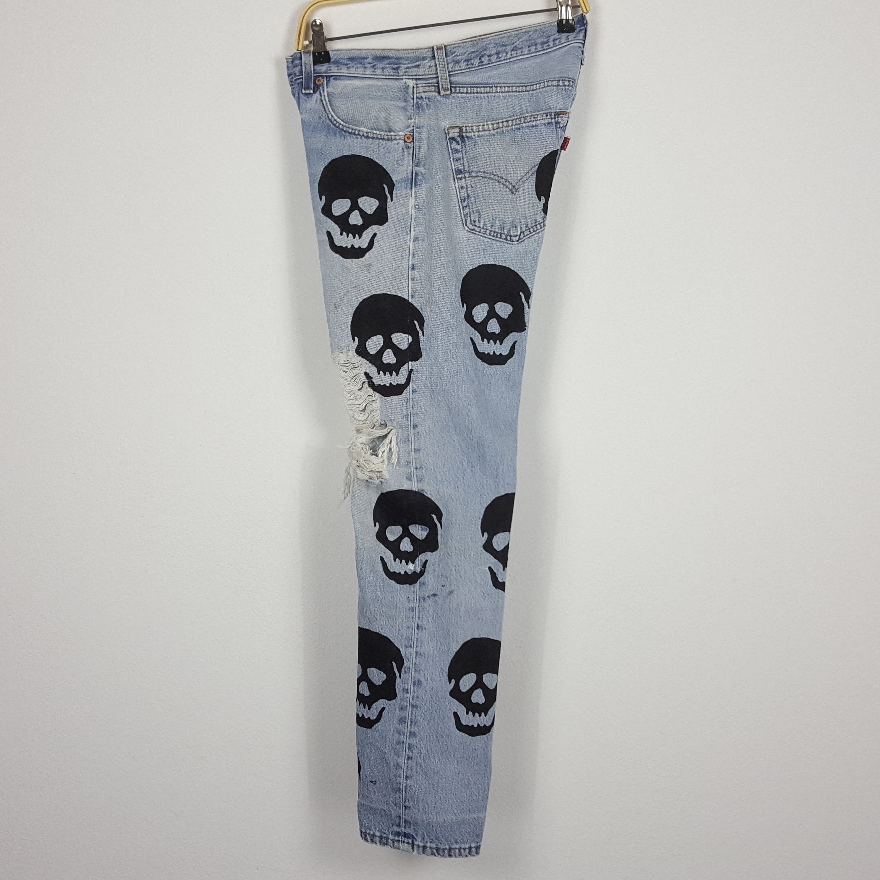 Levi's × Vintage Vintage Levi's 501 X Skull Distressed Kurt Cobai Pants cp1 Size US 32 / EU 48 - 11 Thumbnail