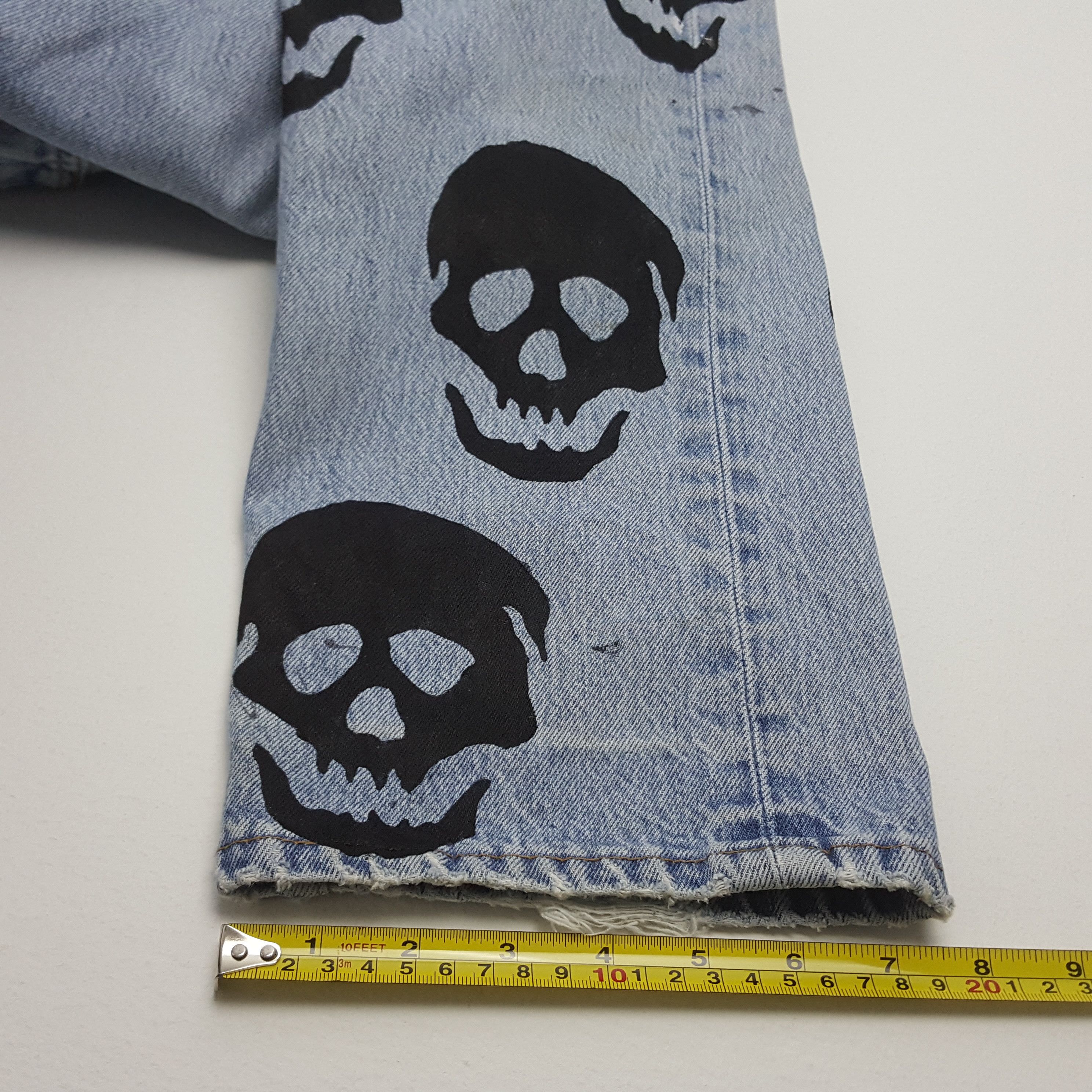 Levi's × Vintage Vintage Levi's 501 X Skull Distressed Kurt Cobai Pants cp1 Size US 32 / EU 48 - 16 Thumbnail