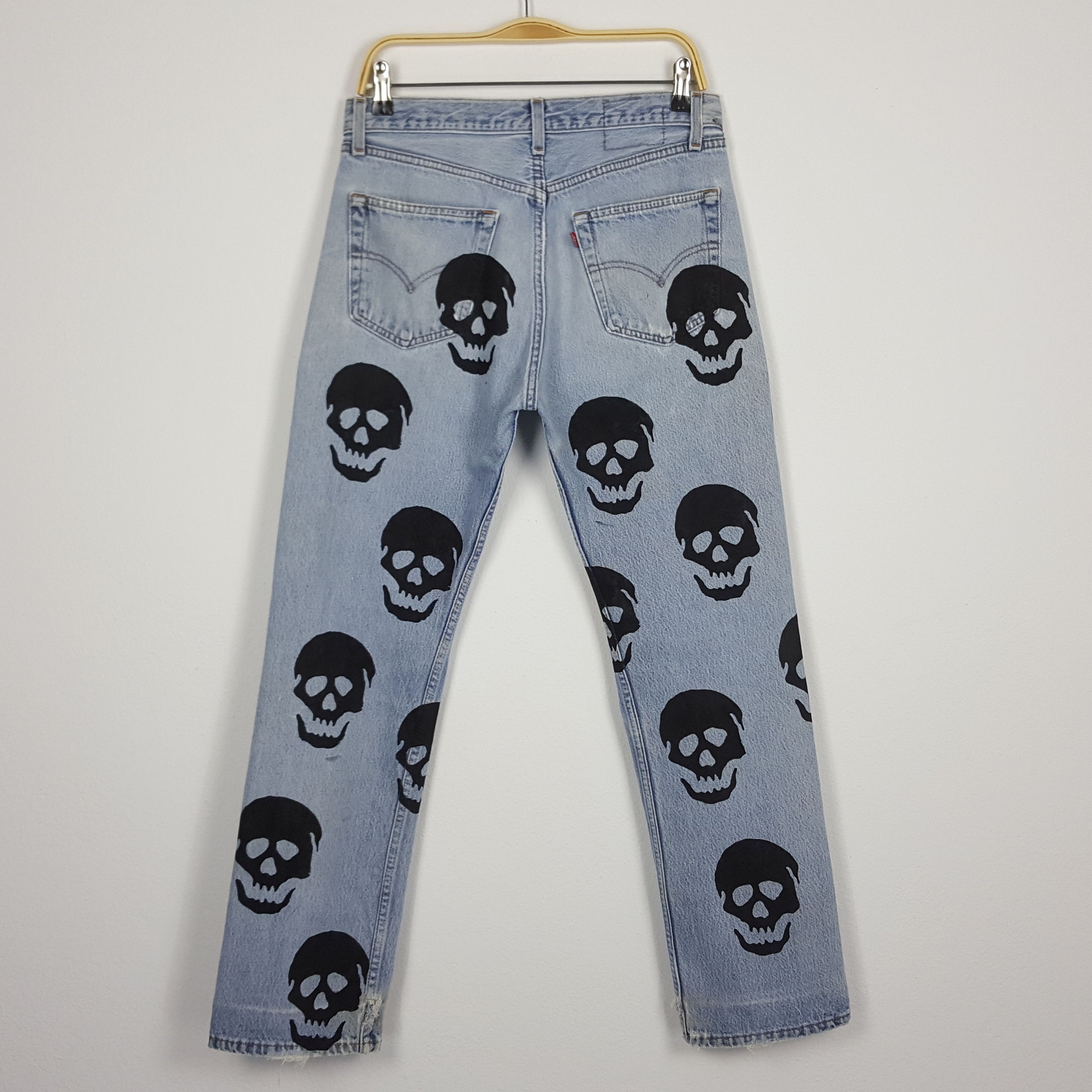 Levi's × Vintage Vintage Levi's 501 X Skull Distressed Kurt Cobai Pants cp1 Size US 32 / EU 48 - 3 Thumbnail