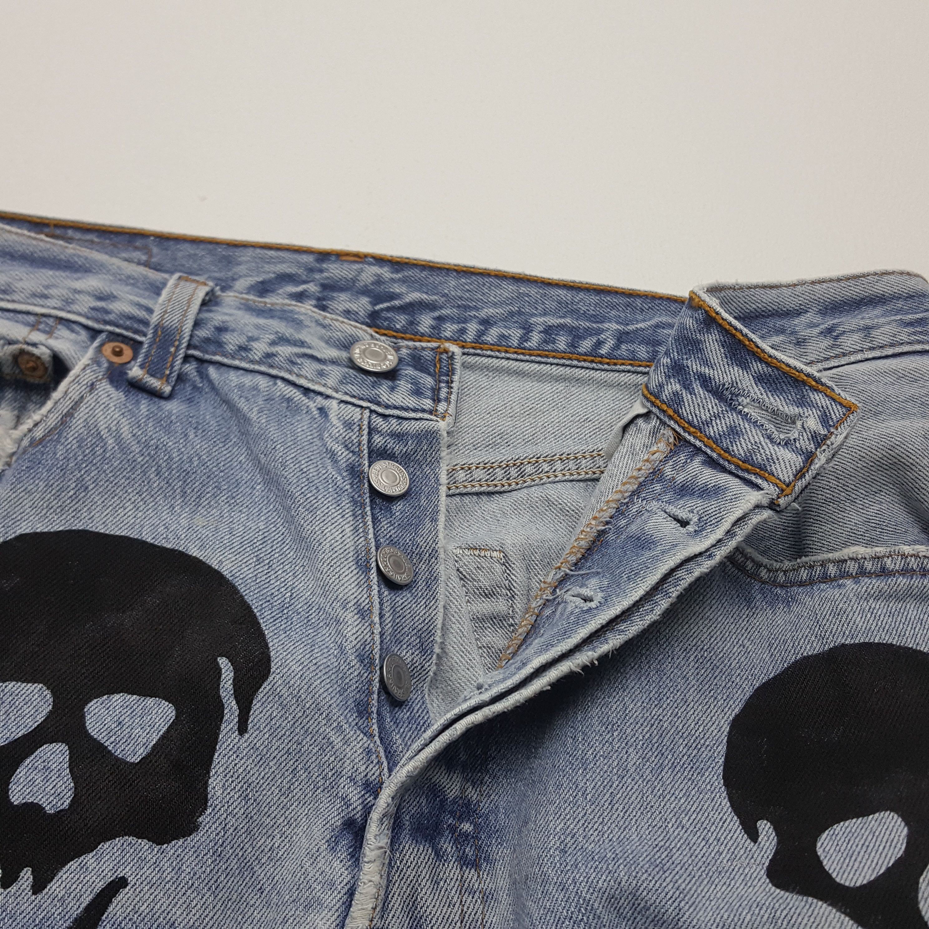 Levi's × Vintage Vintage Levi's 501 X Skull Distressed Kurt Cobai Pants cp1 Size US 32 / EU 48 - 9 Thumbnail