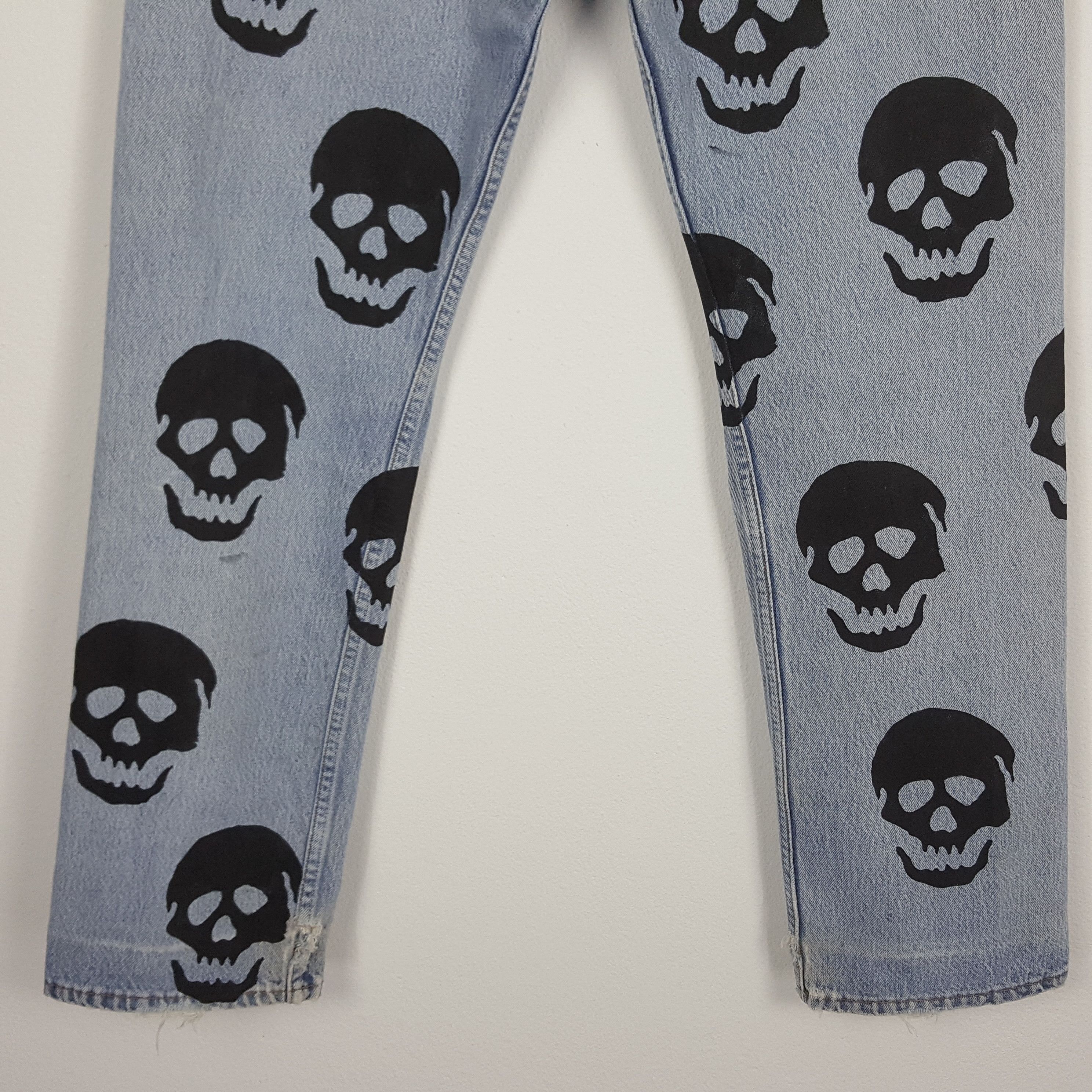 Levi's × Vintage Vintage Levi's 501 X Skull Distressed Kurt Cobai Pants cp1 Size US 32 / EU 48 - 4 Thumbnail