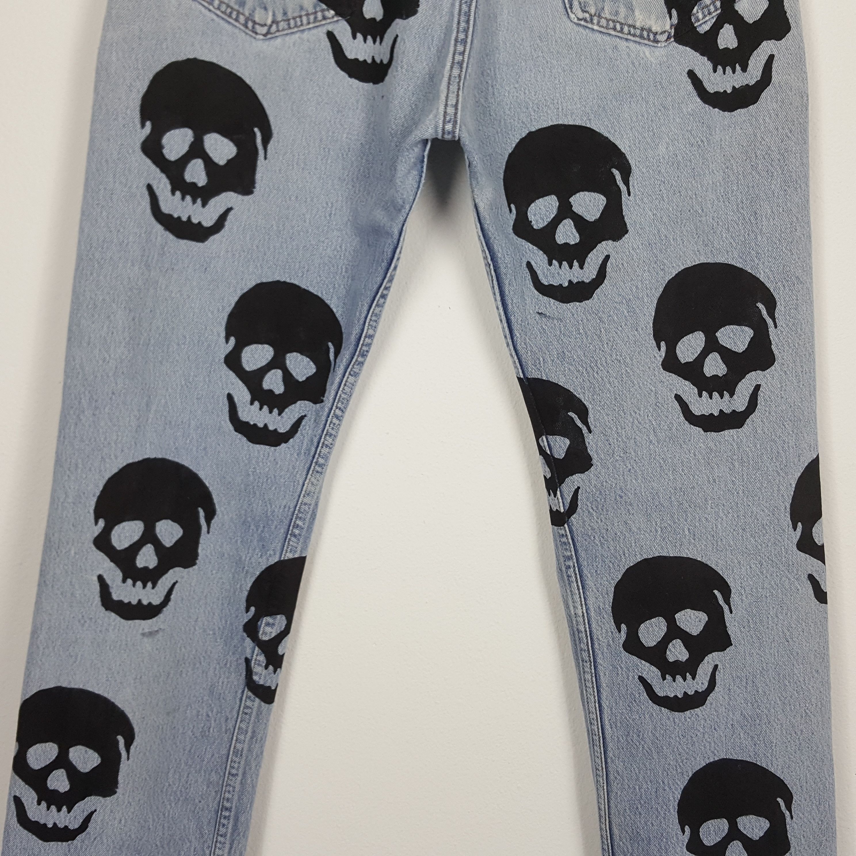 Levi's × Vintage Vintage Levi's 501 X Skull Distressed Kurt Cobai Pants cp1 Size US 32 / EU 48 - 2 Thumbnail