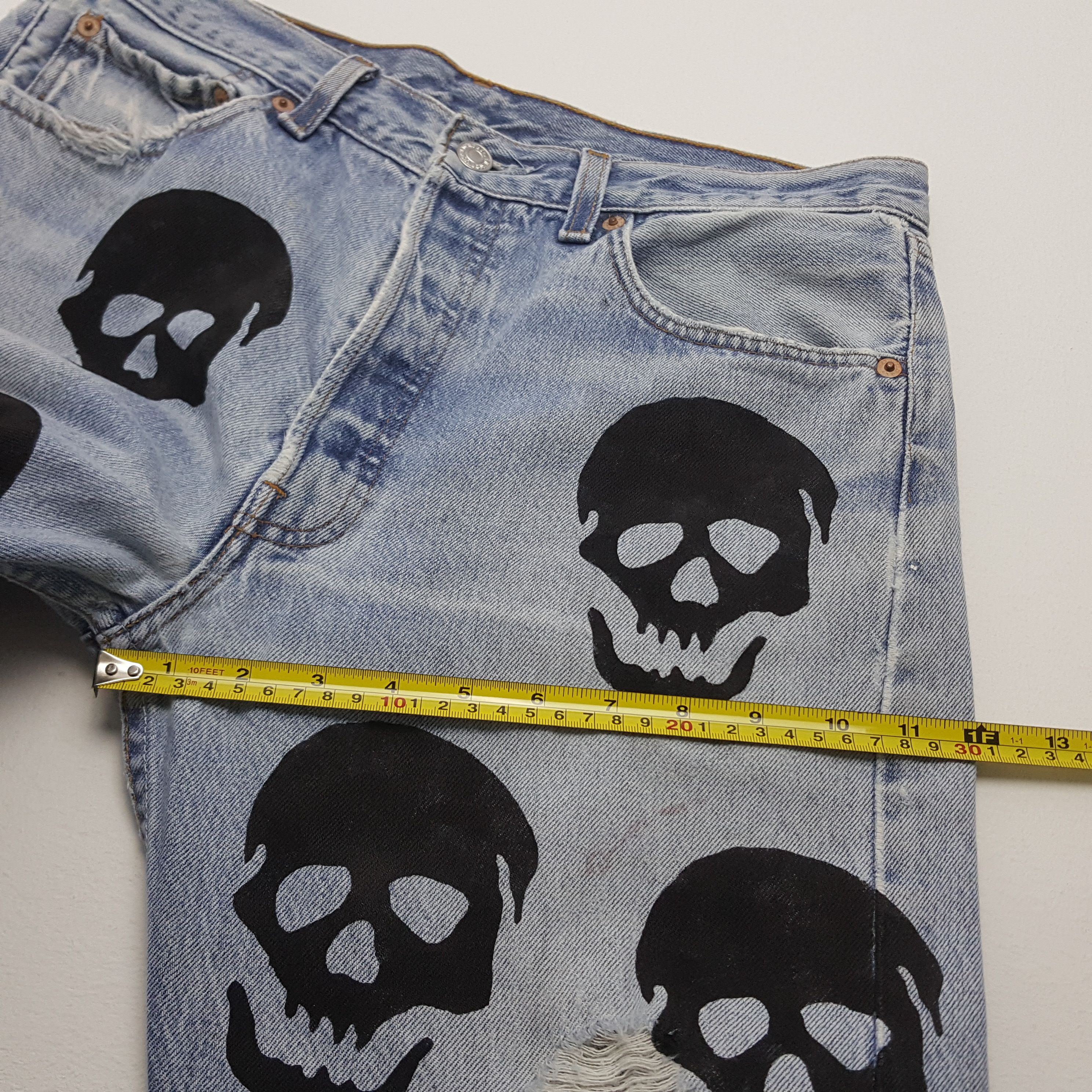 Levi's × Vintage Vintage Levi's 501 X Skull Distressed Kurt Cobai Pants cp1 Size US 32 / EU 48 - 14 Thumbnail