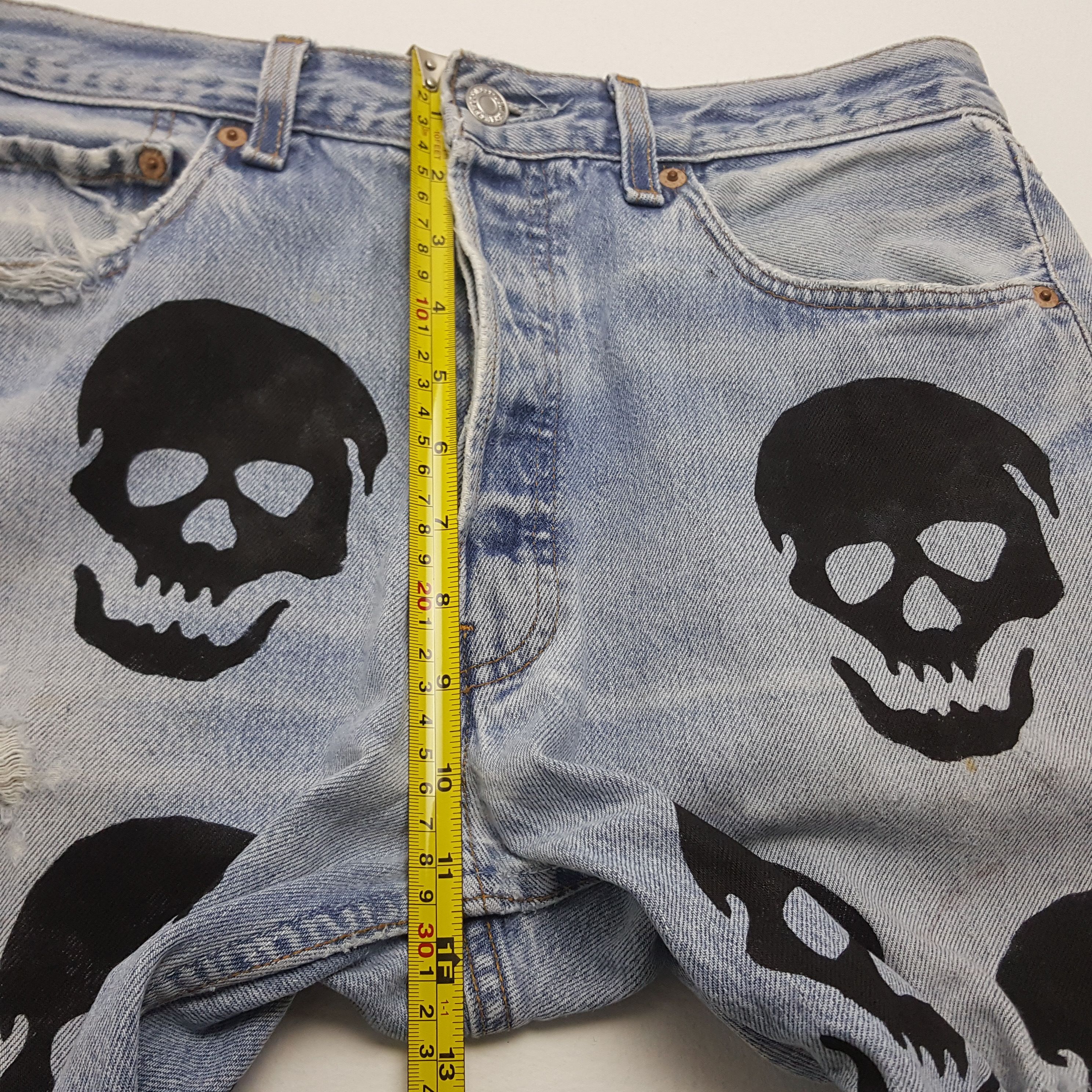 Levi's × Vintage Vintage Levi's 501 X Skull Distressed Kurt Cobai Pants cp1 Size US 32 / EU 48 - 13 Thumbnail