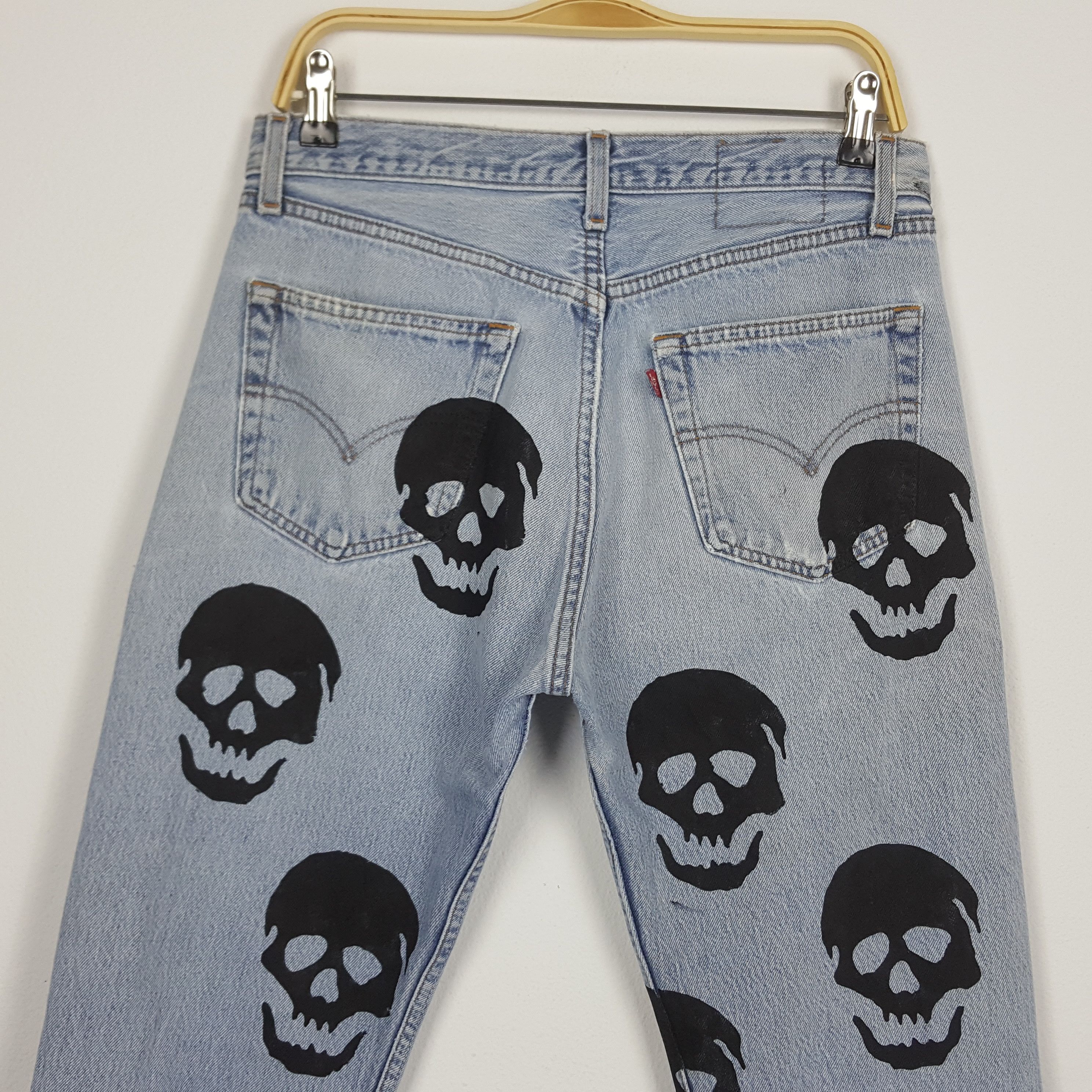 Levi's × Vintage Vintage Levi's 501 X Skull Distressed Kurt Cobai Pants cp1 Size US 32 / EU 48 - 5 Thumbnail