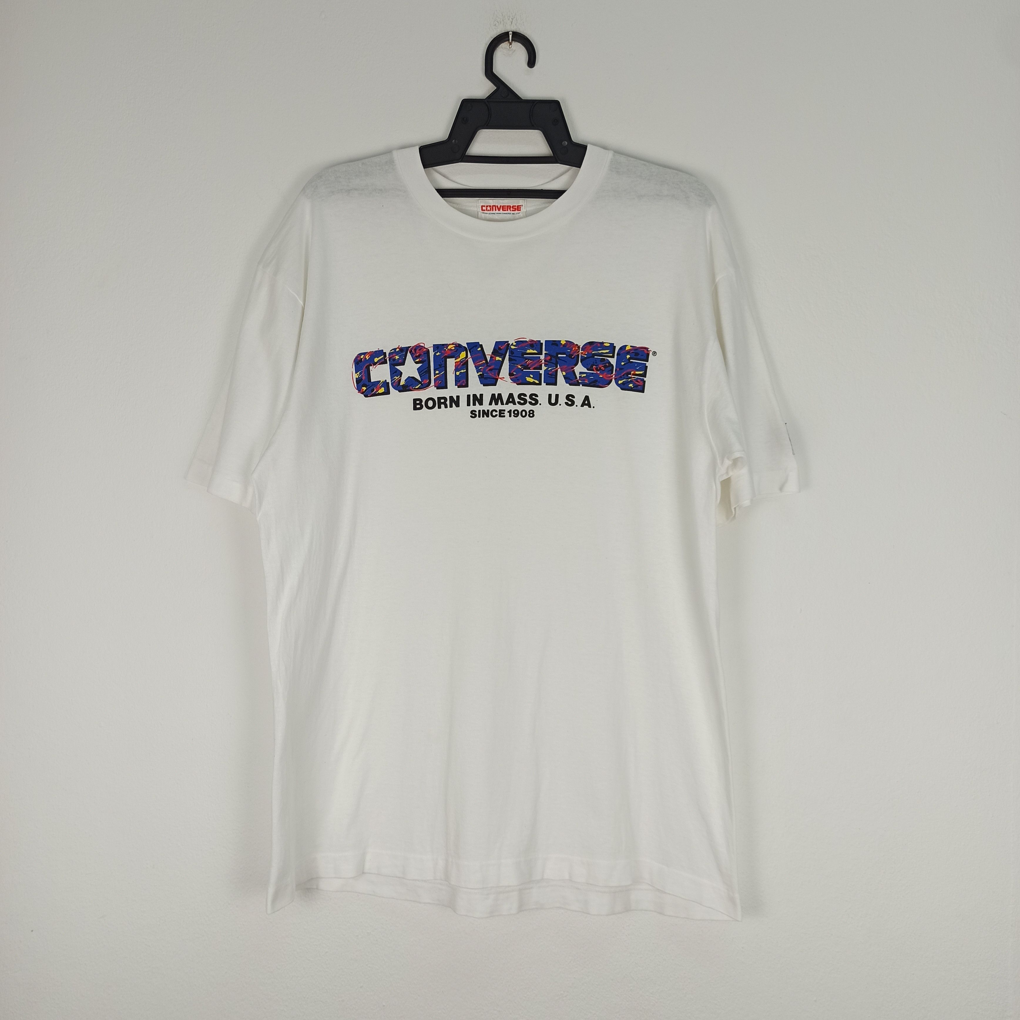 Converse Rare🔥 Converse Big Logo Tshirt Made in Japan Size US L / EU 52-54 / 3 - 1 Thumbnail