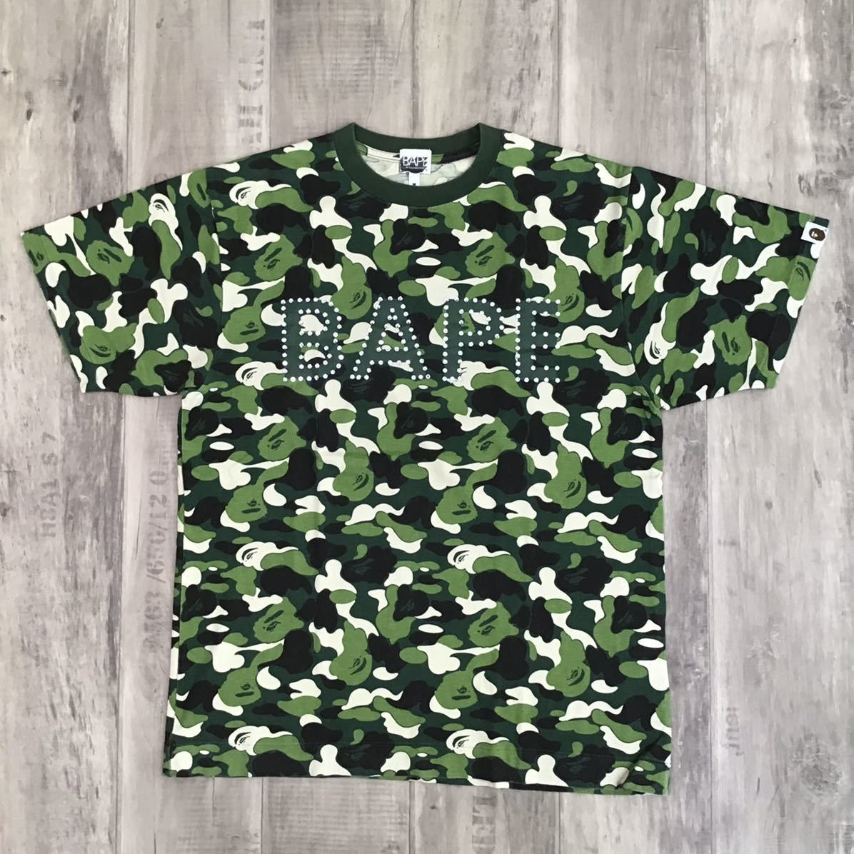 Bape × Swarovski Swarovski BAPE logo ABC camo green T-shirt ape NIGO Size US M / EU 48-50 / 2 - 1 Thumbnail
