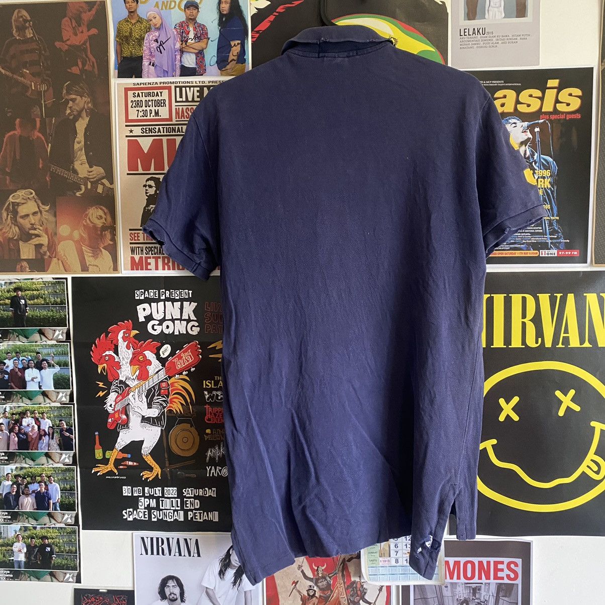 Vintage Vintage Polo Ralph Lauren Big Logo Distressed Shirt Size US S / EU 44-46 / 1 - 8 Thumbnail