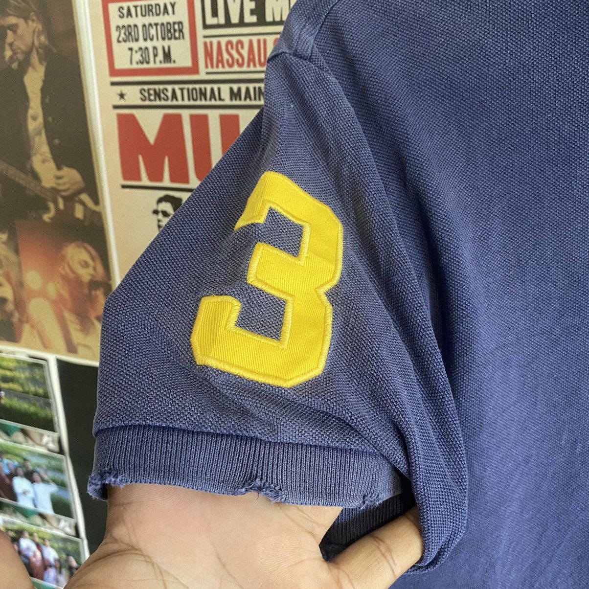 Vintage Vintage Polo Ralph Lauren Big Logo Distressed Shirt Size US S / EU 44-46 / 1 - 4 Thumbnail