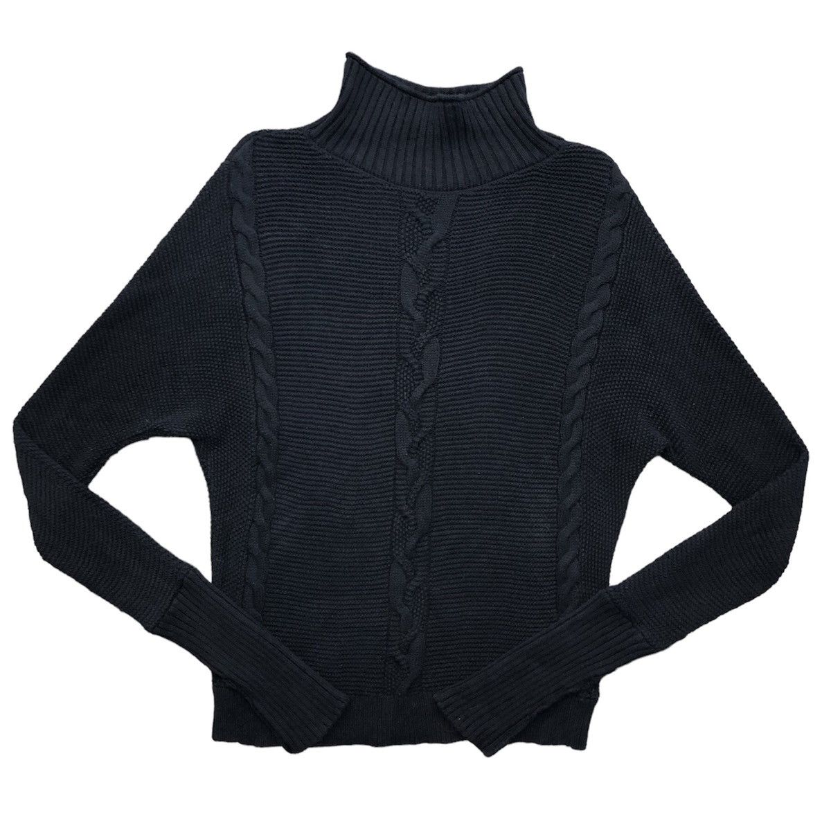Gap Cable Mock Neck True Black Knit Sweater