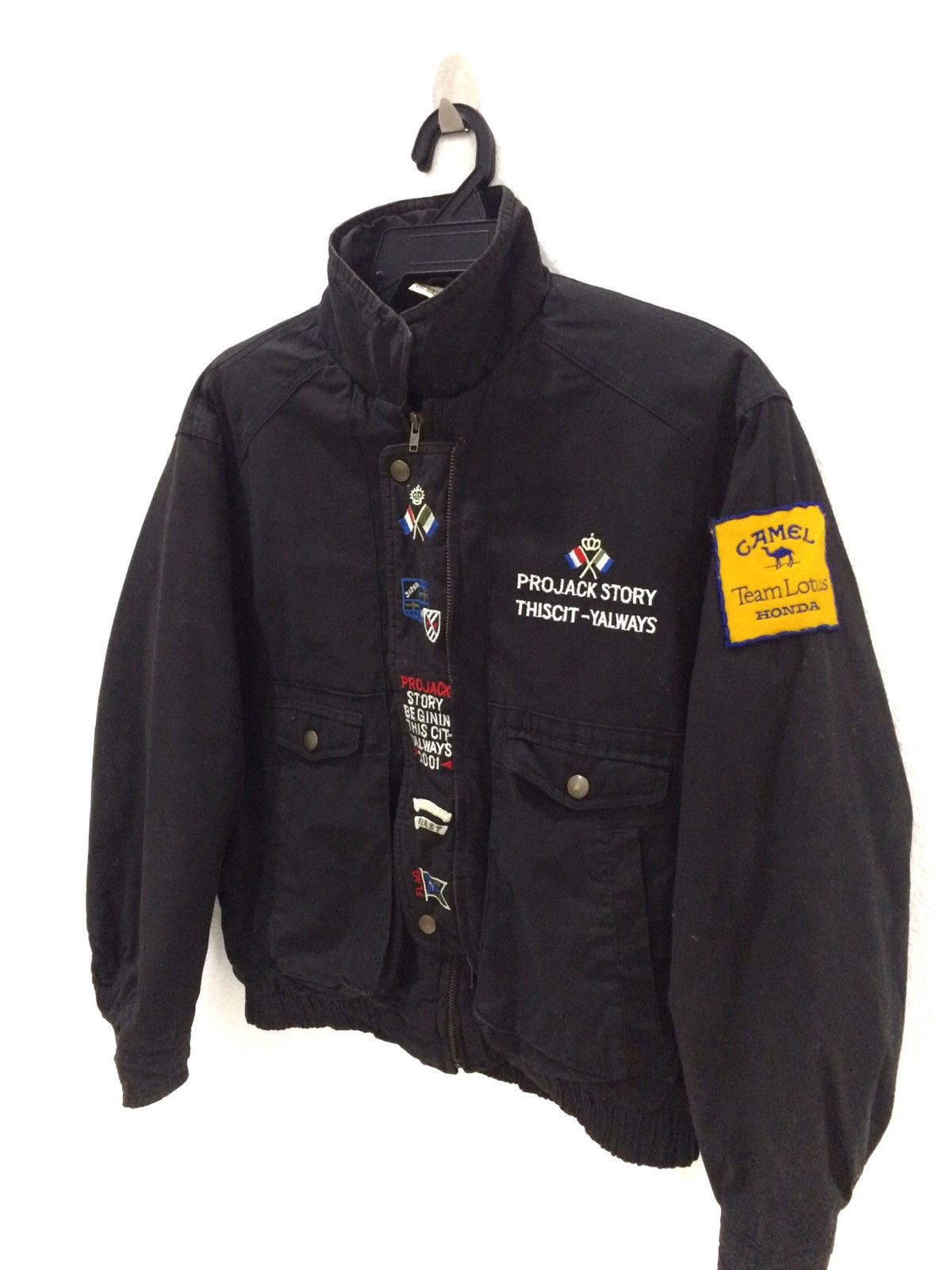 Camel Vintage Projack Story Camel Team Lotus Honda Bombers Jacket Size US S / EU 44-46 / 1 - 3 Thumbnail