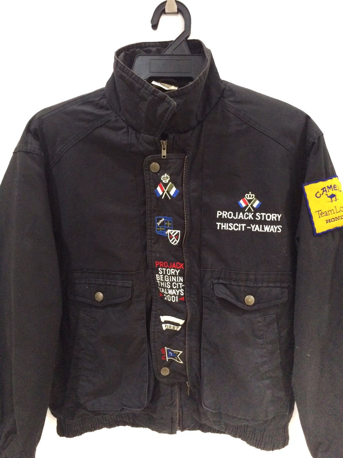 Camel Vintage Projack Story Camel Team Lotus Honda Bombers Jacket Size US S / EU 44-46 / 1 - 2 Thumbnail