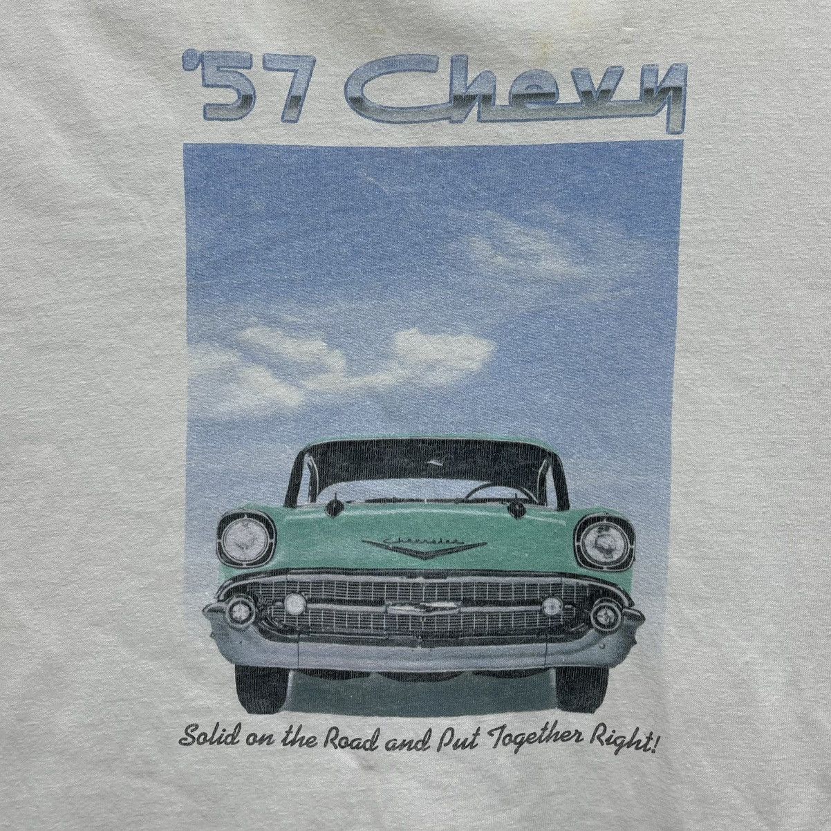 Beauty Beast × Vintage Vintage 90s T-Shirt 57 Chevy Promo Shirt Size Xlarge Size US XL / EU 56 / 4 - 2 Thumbnail