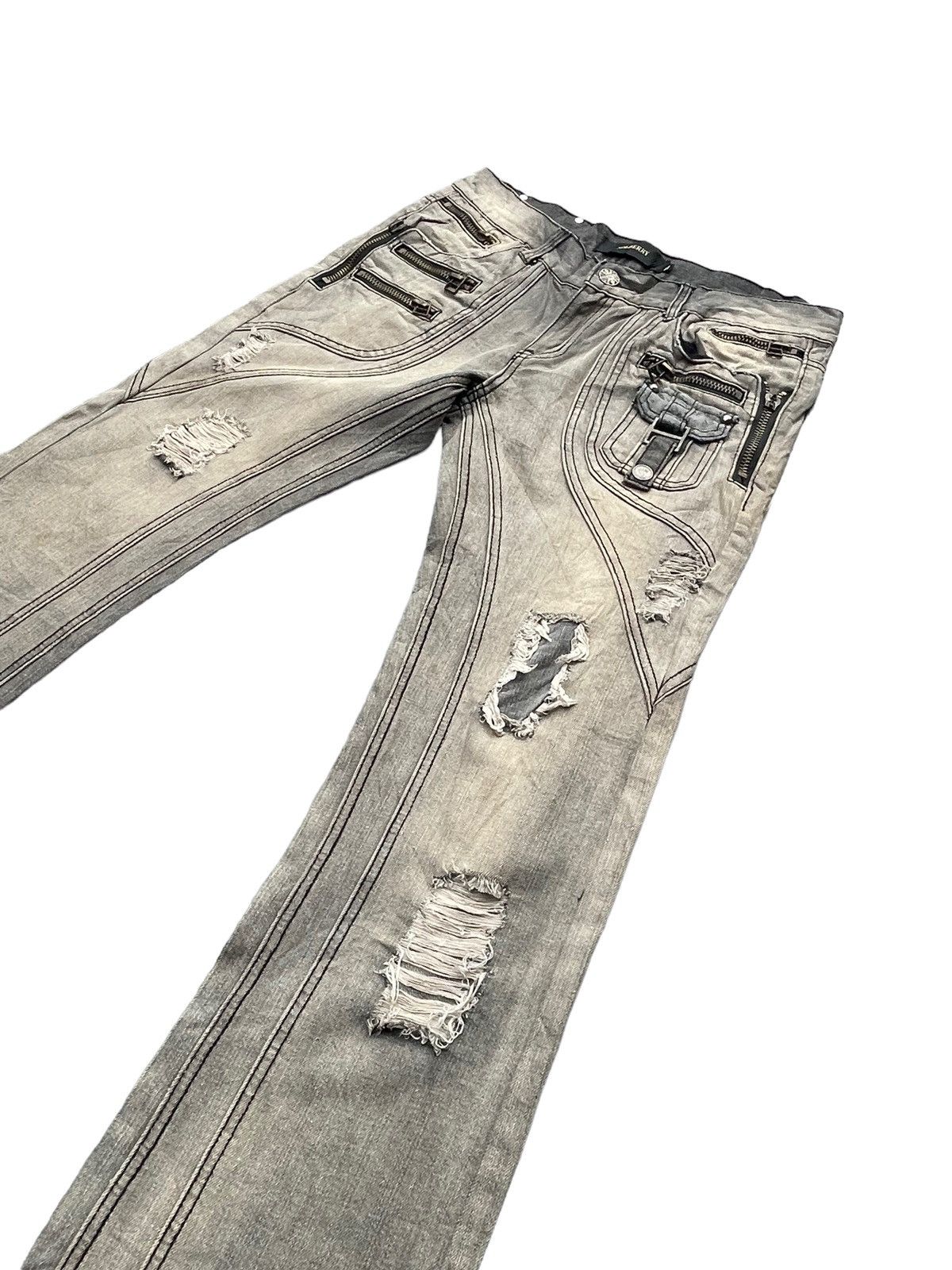 Japanese Brand Solberry Distressed Denim Size US 34 / EU 50 - 2 Thumbnail