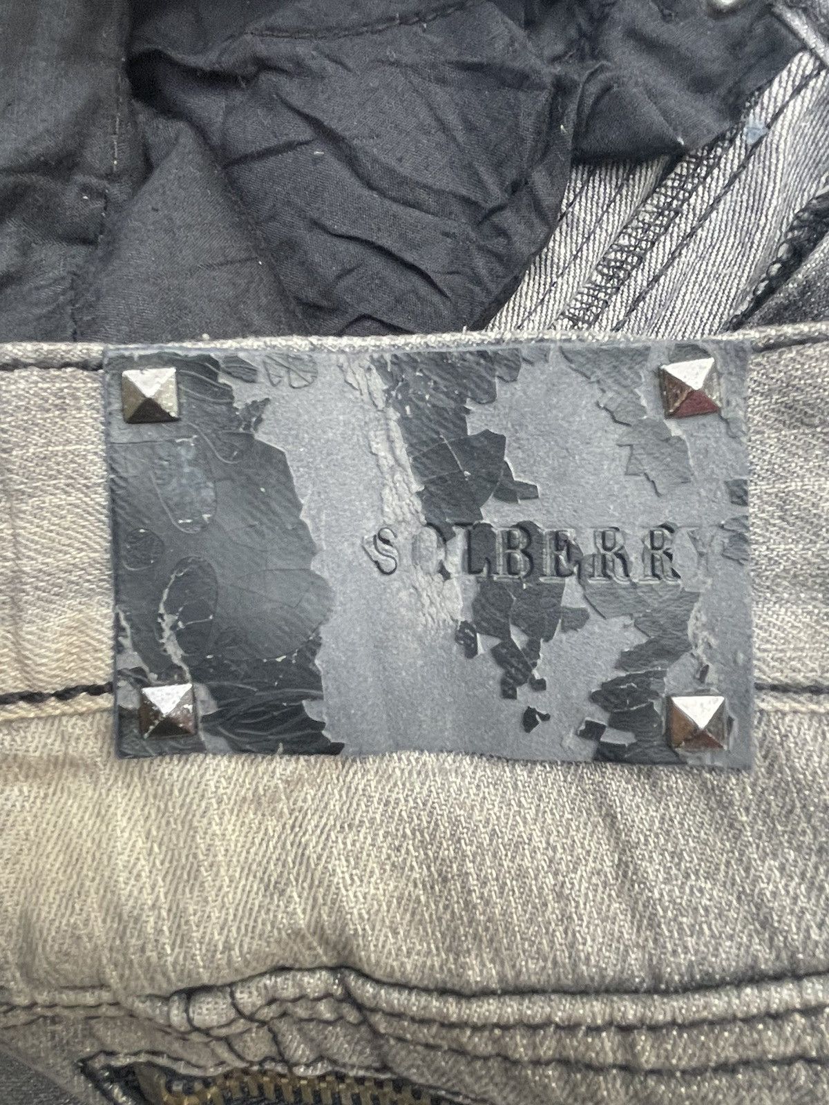 Japanese Brand Solberry Distressed Denim Size US 34 / EU 50 - 12 Thumbnail