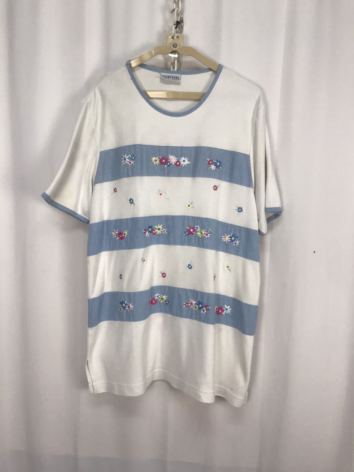 Jantzen Jantzen classic embroidered flower tshirt Size XL / US 12-14 / IT 48-50 - 5 Thumbnail