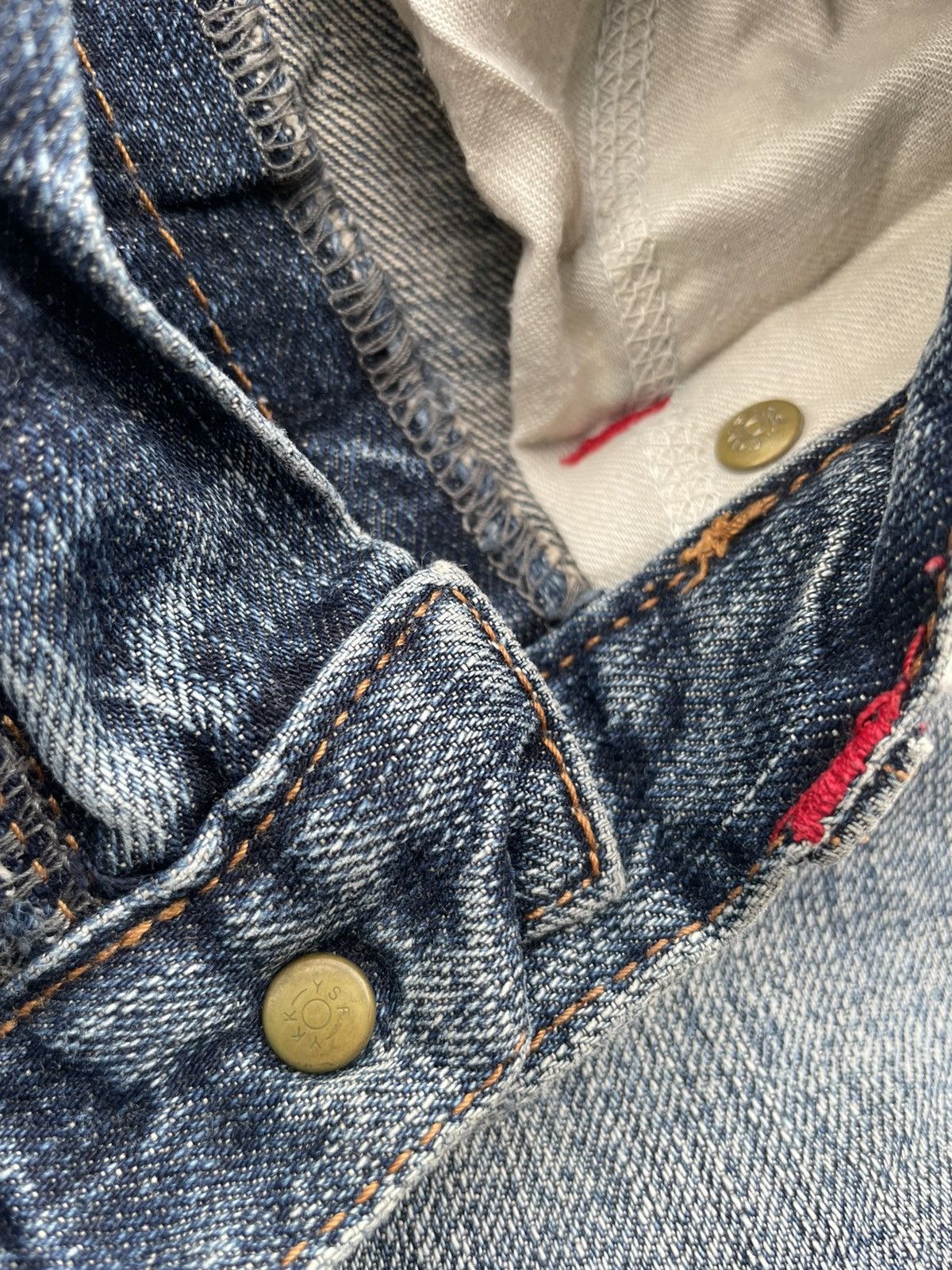Japanese Brand Japanesse Traditional Eagle Emboiderey Denim Size US 33 - 14 Thumbnail