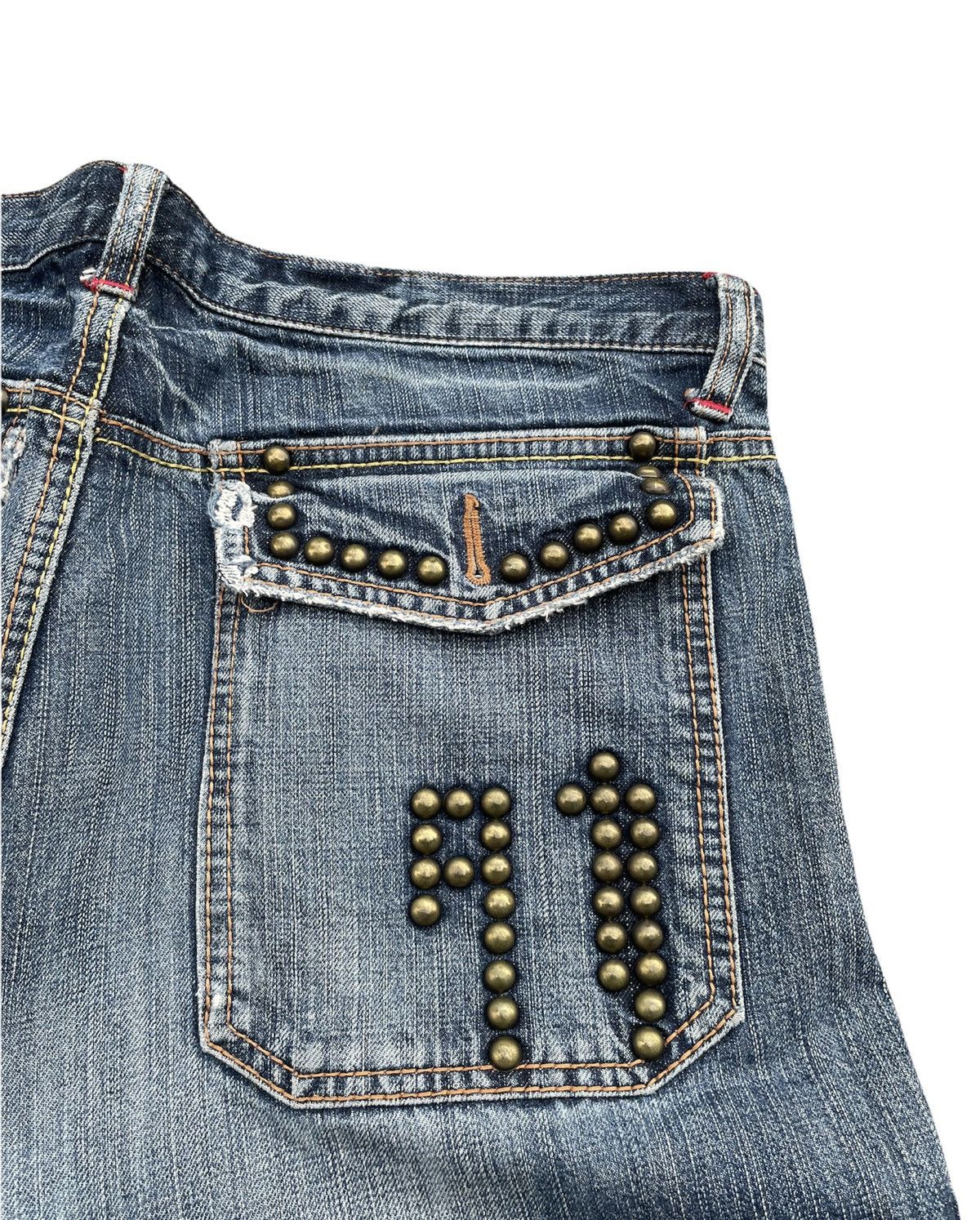 Japanese Brand Japanesse Traditional Eagle Emboiderey Denim Size US 33 - 10 Thumbnail