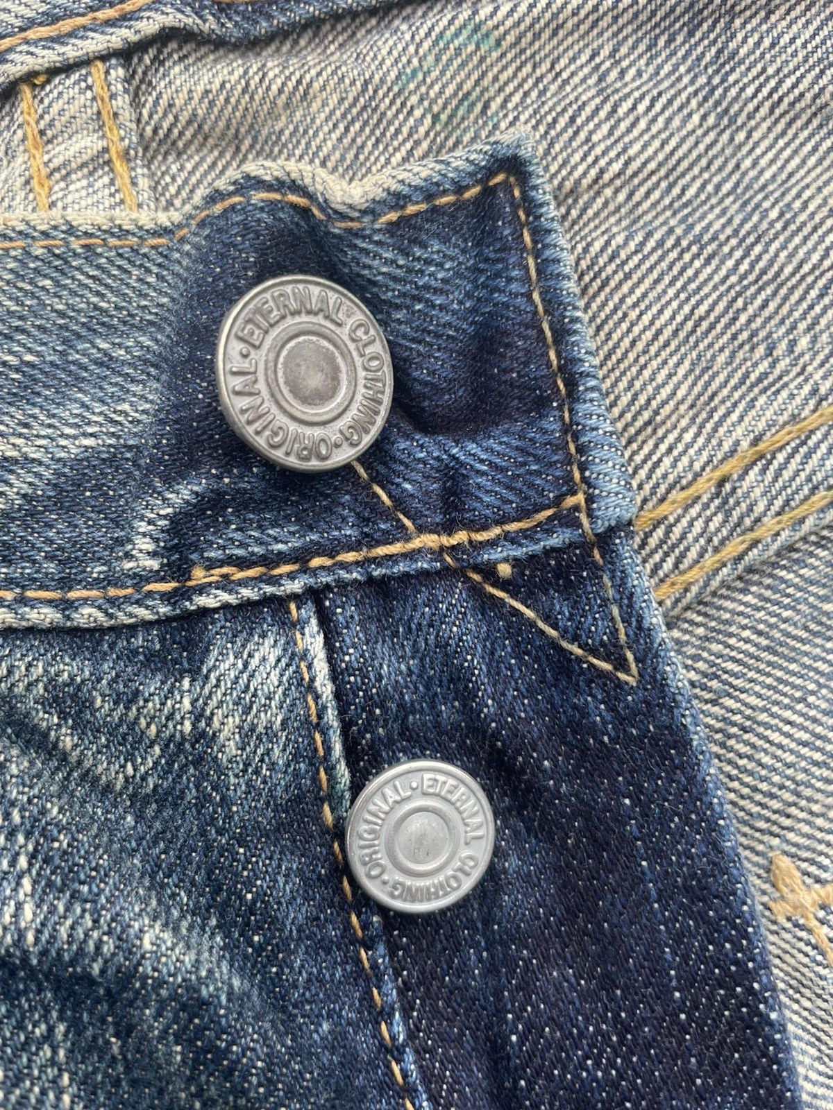 Eternal × Japanese Brand Vintage Eternal Japan Aging Faded Distressed Denim Size US 34 / EU 50 - 20 Thumbnail