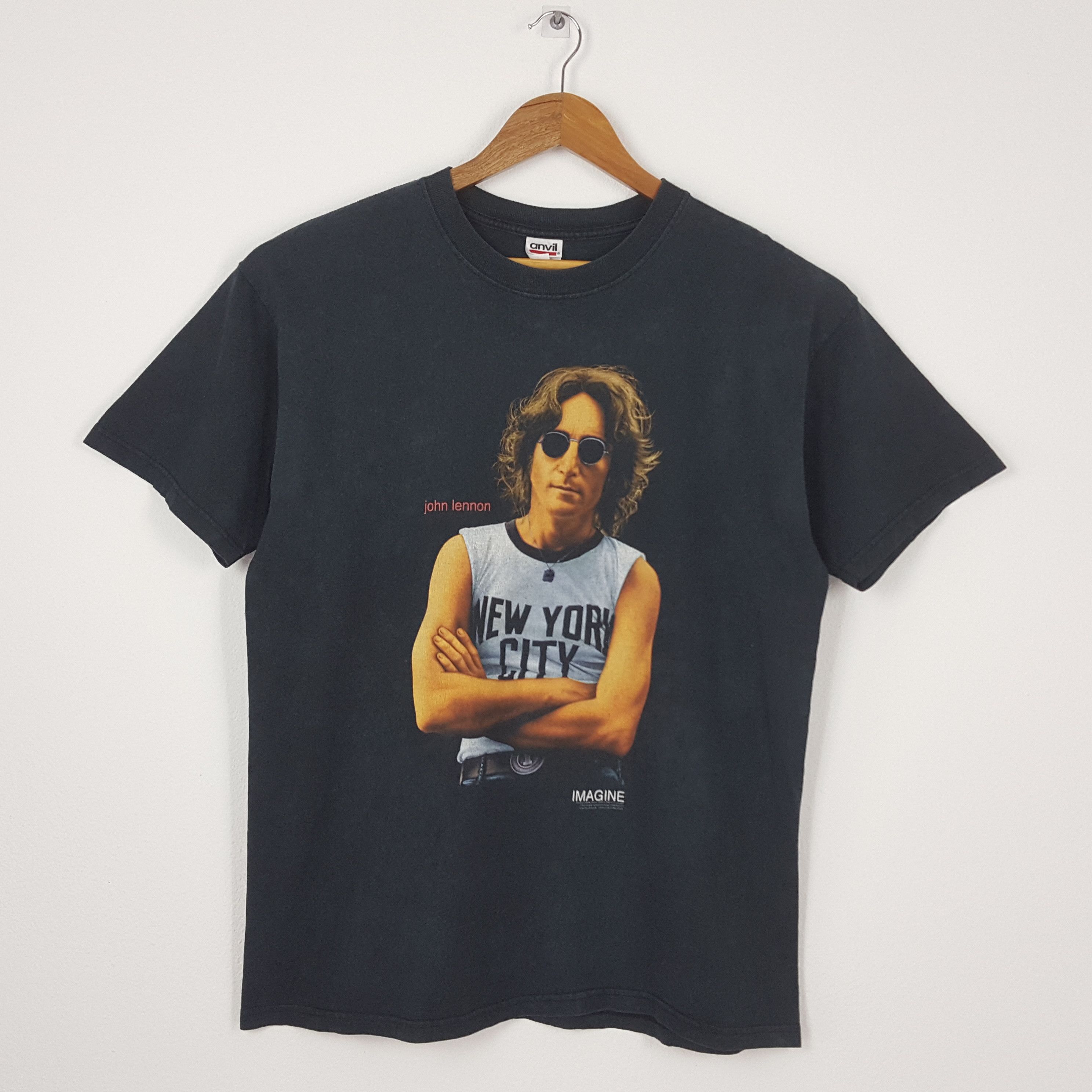Band Tees × Vintage Vintage John Lenon New York The Beatles Image t-shirt Size US L / EU 52-54 / 3 - 1 Thumbnail