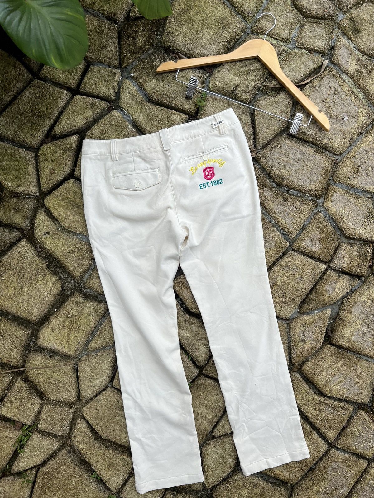 image of Le Coq Sportif Golf Collection Pants in White Cream, Women's (Size 30)