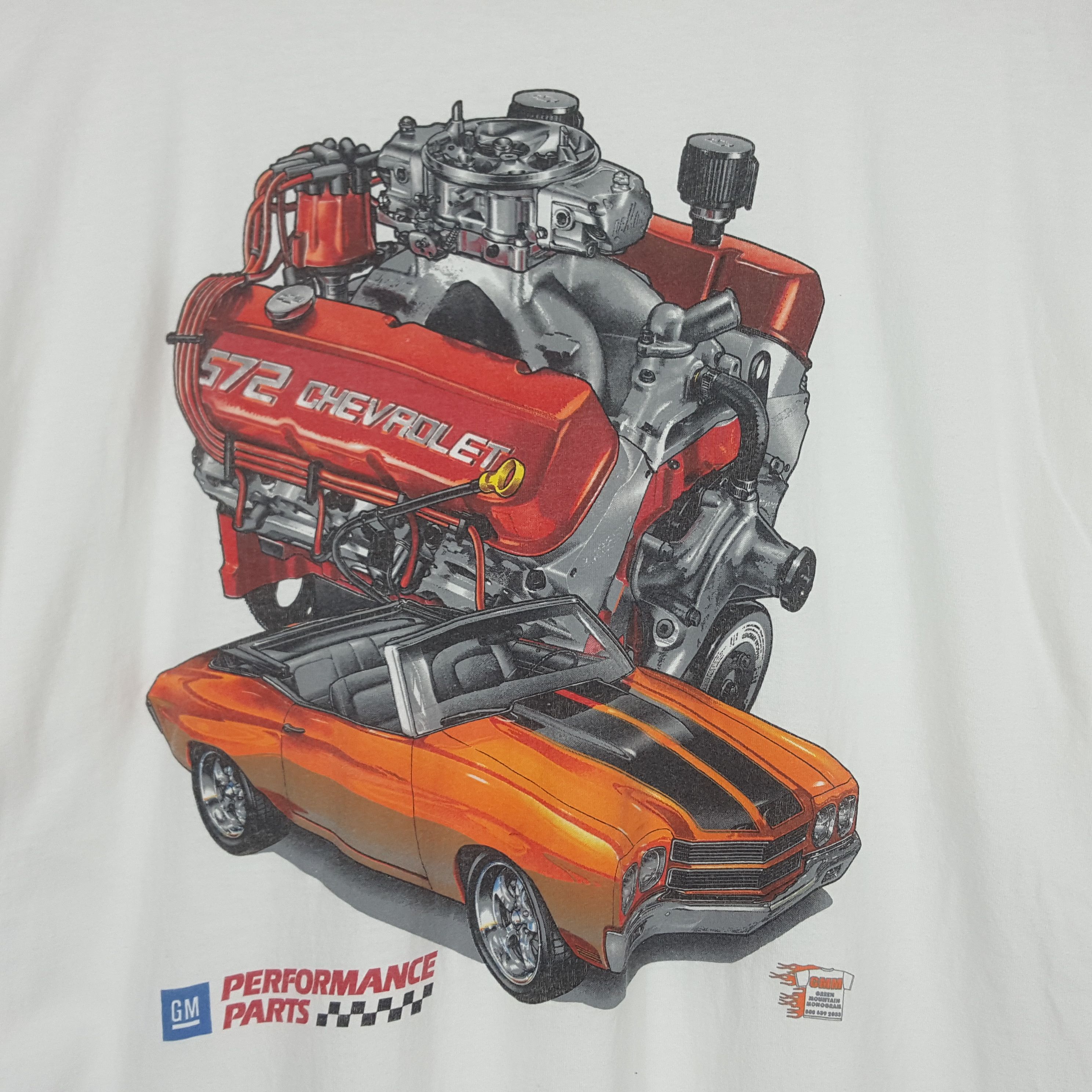 Chevrolet × Vintage Vintage CHEVROLET Power 572 Enjin Racing Specialist t-shirt Size US XXL / EU 58 / 5 - 5 Thumbnail