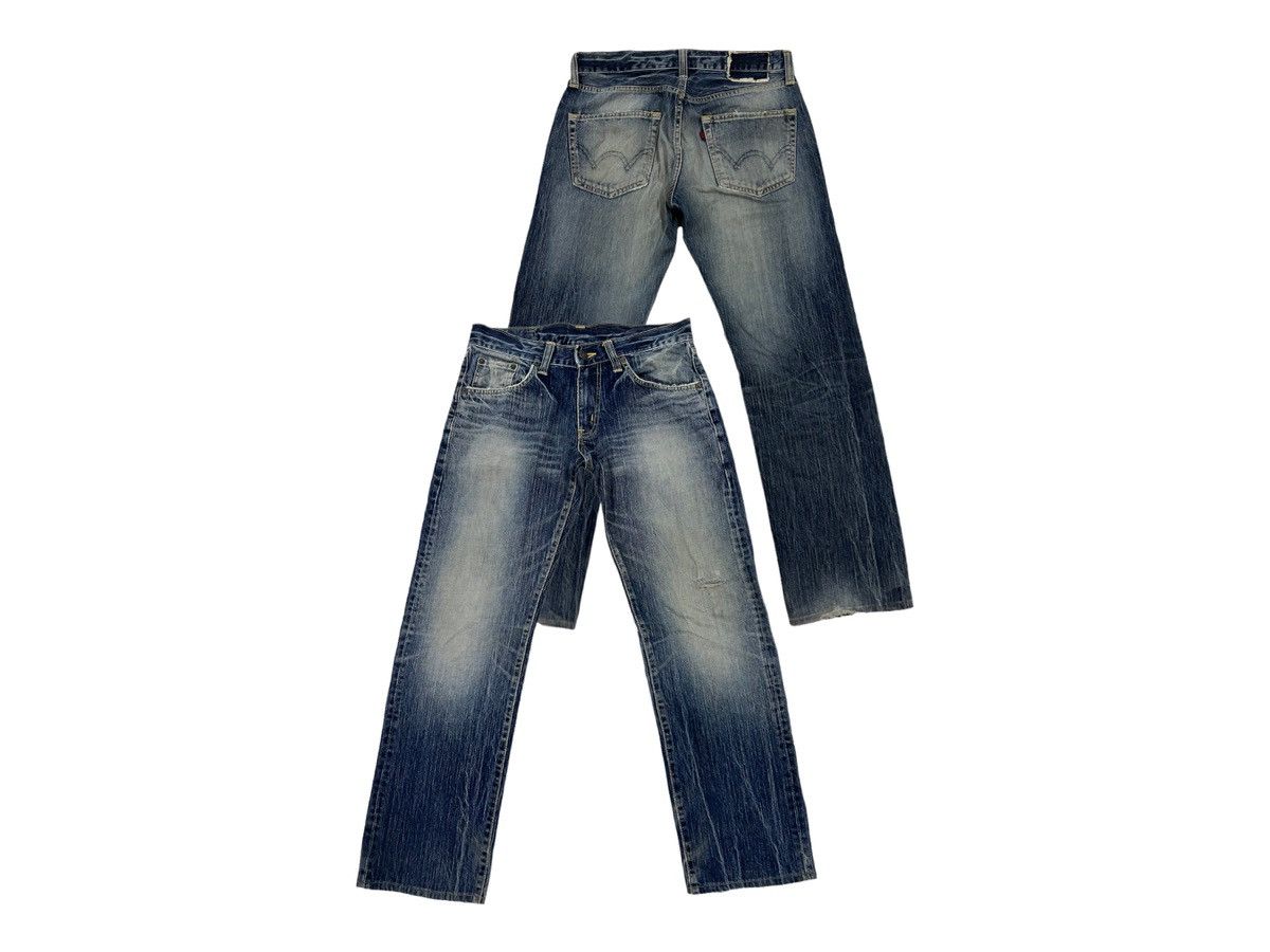 Vintage Vintage Edwin Blue Trip Distressed Jeans 33x30 Size US 32 / EU 48 - 1 Thumbnail