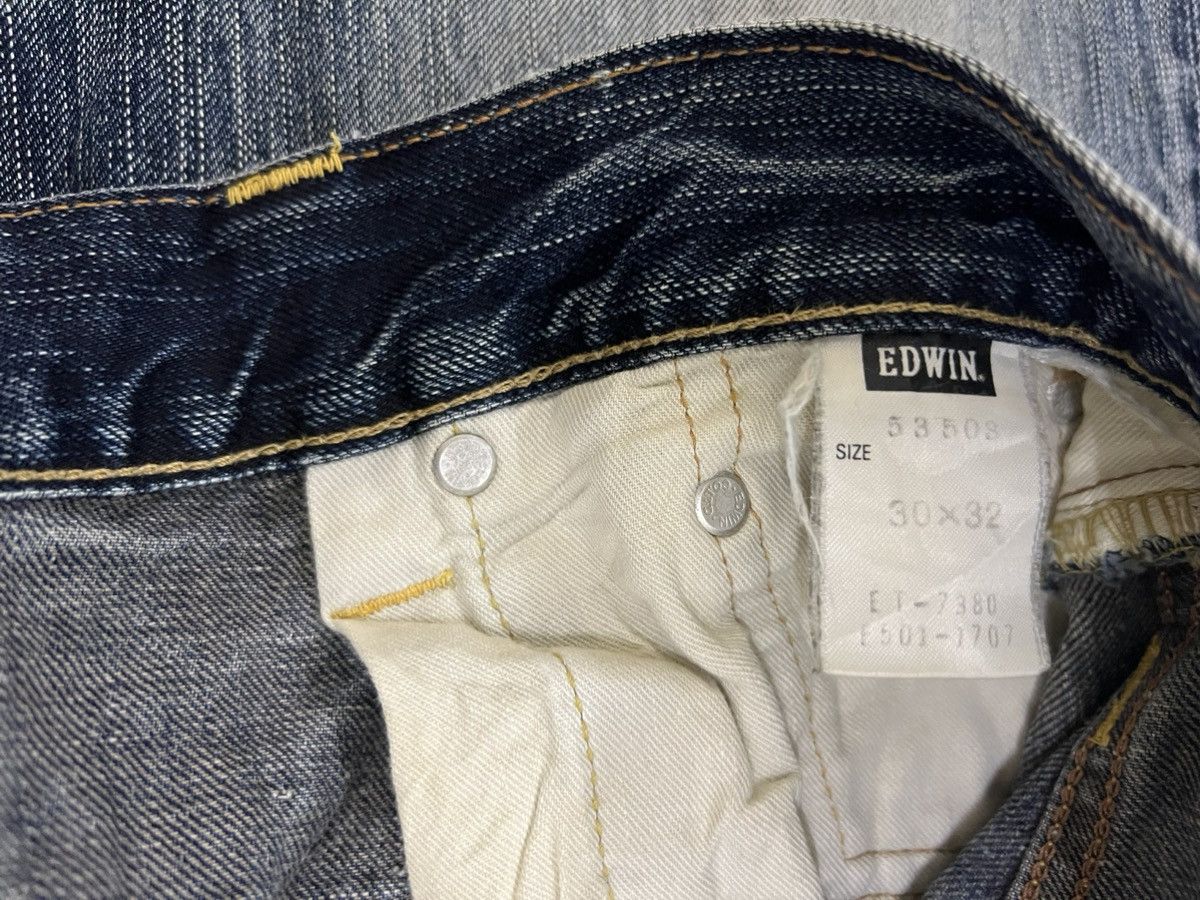 Vintage Vintage Edwin Blue Trip Distressed Jeans 33x30 Size US 32 / EU 48 - 10 Thumbnail