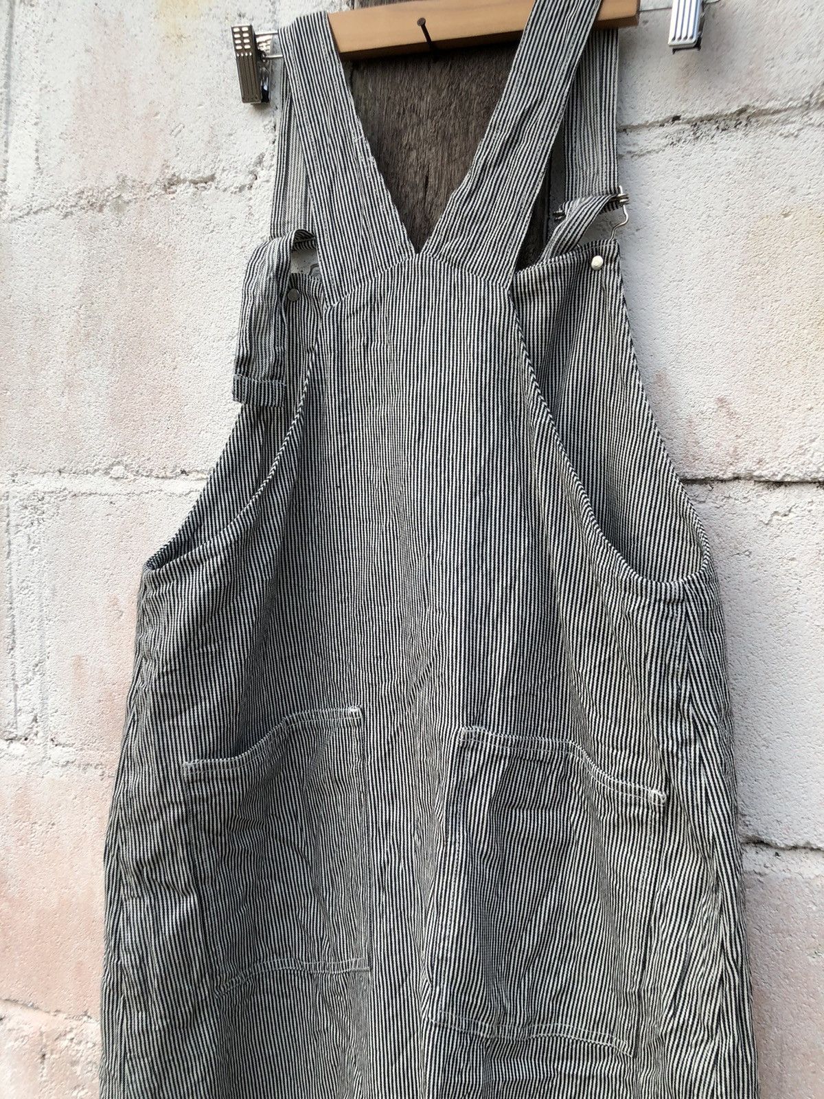Designer Sunny Clouds Overalls Dress Stripe Design Size ONE SIZE - 6 Thumbnail