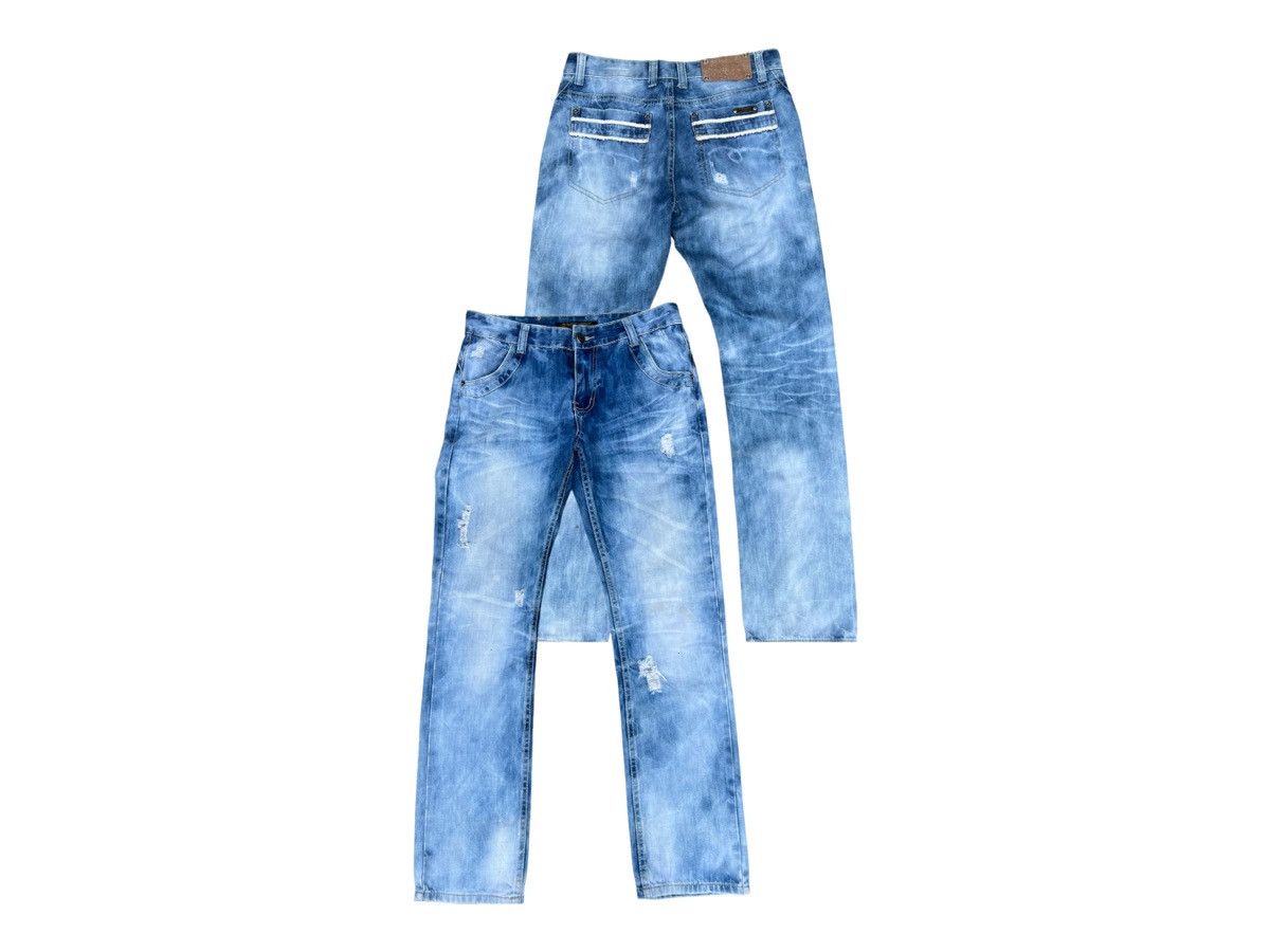 image of Hypebeast x Takeshy Kurosawa Japanese Distressed Ripped Jeans 32X31 in Denim, Men's