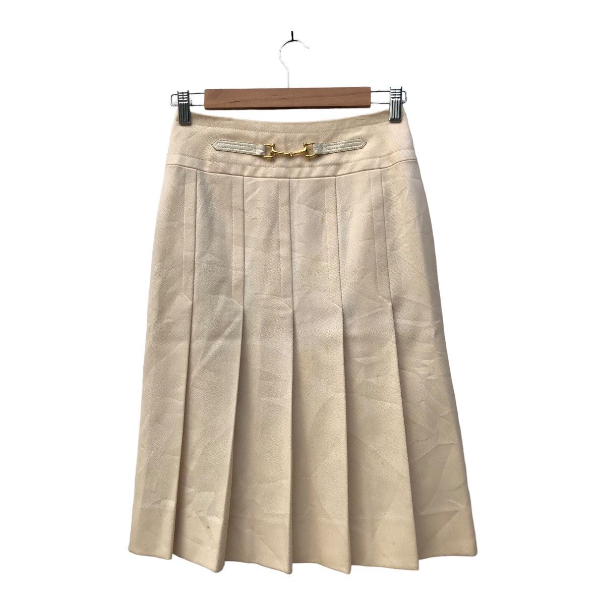 image of Celine Midi Skirt Ladies in Beige, Women's (Size 26)
