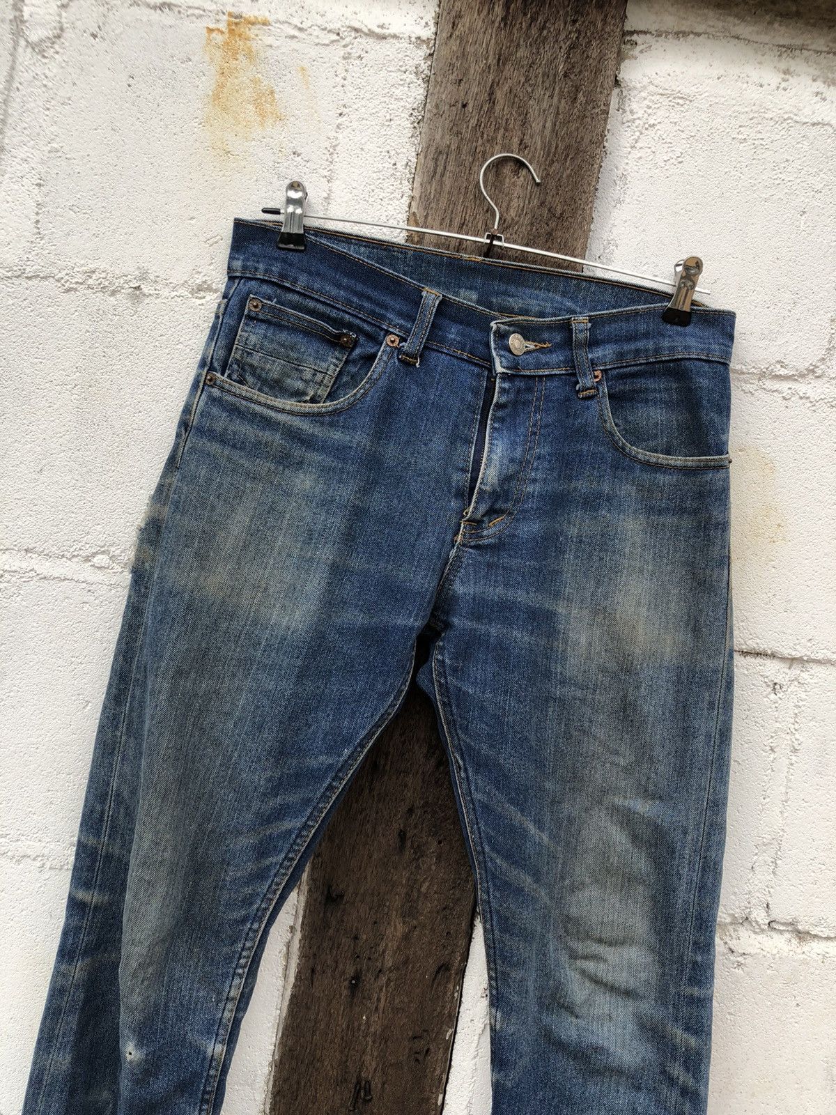 Japanese Brand × Jean Jeans Selvedge Destress Back Number Size US 31 - 3 Thumbnail