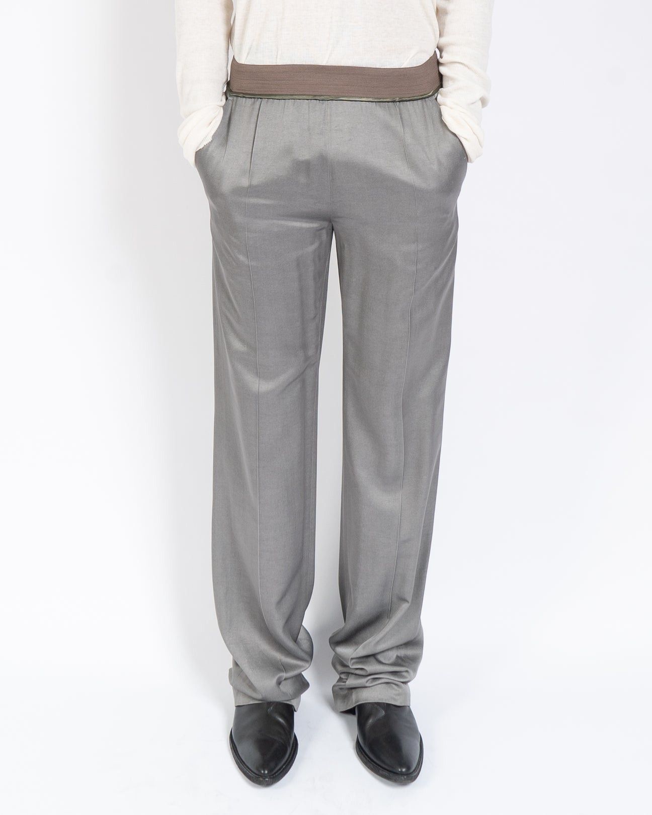 Haider Ackermann SS15 Grey Elastic Waist Trousers Size US 30 / EU 46 - 1 Thumbnail