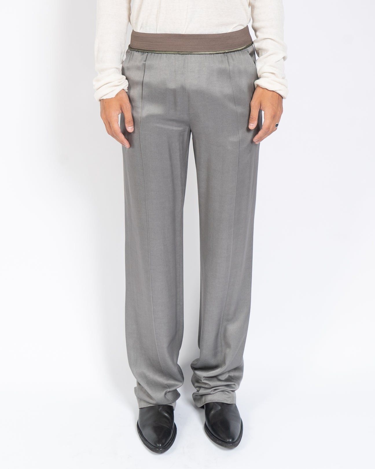 Haider Ackermann SS15 Grey Elastic Waist Trousers Size US 30 / EU 46 - 2 Thumbnail