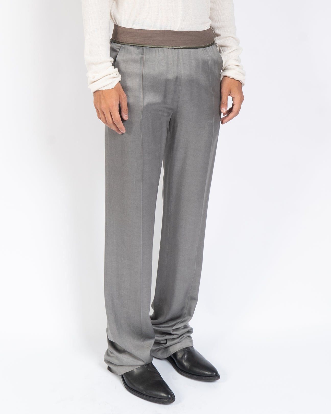 Haider Ackermann SS15 Grey Elastic Waist Trousers Size US 30 / EU 46 - 3 Thumbnail