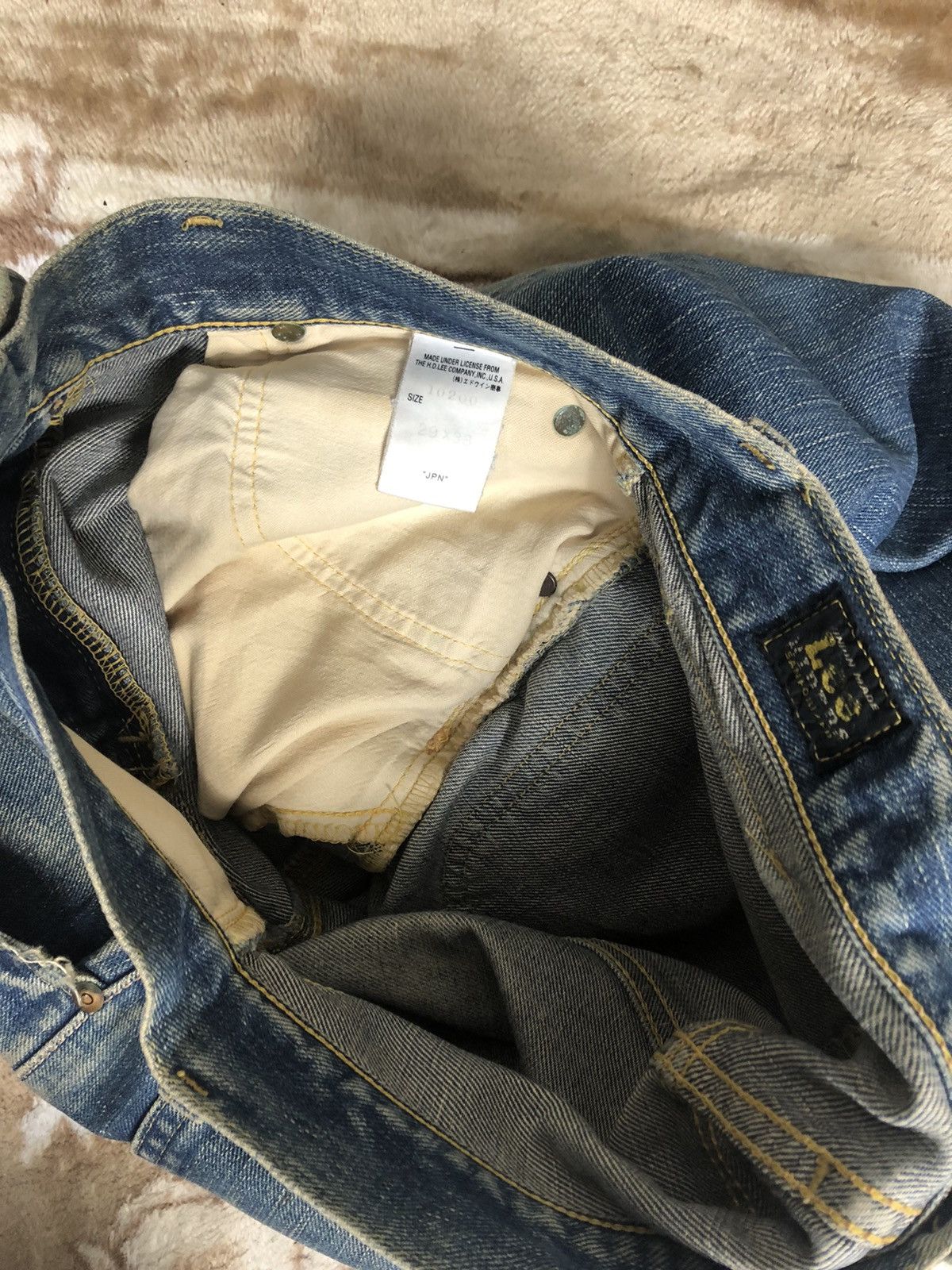 Lee × Vintage Union Made Lee Sanforized Denim Jeans Size US 29 - 3 Thumbnail