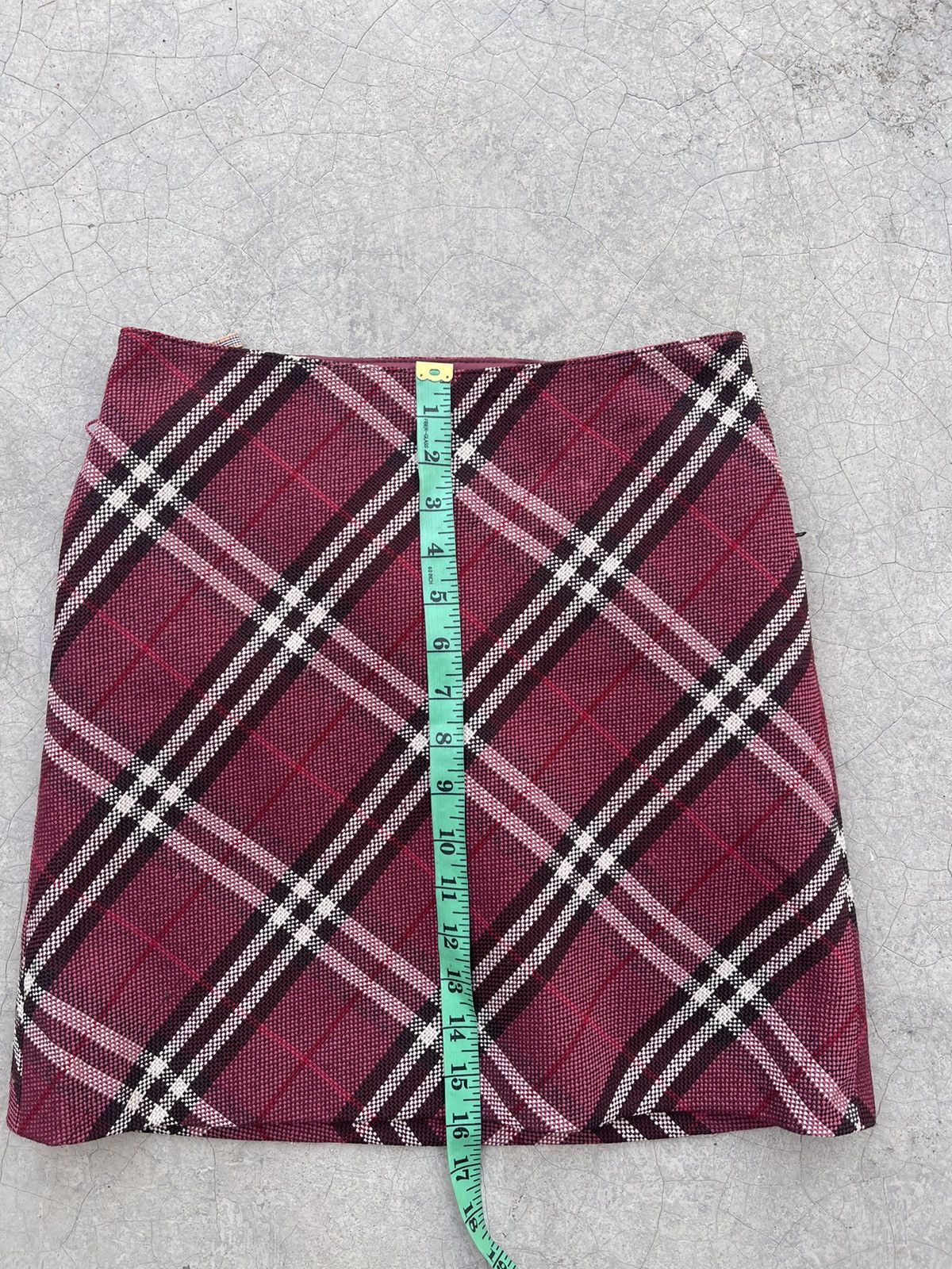 Burberry Burberry blue label checkered red wine mini skirt Size 26" / US 2 / IT 38 - 10 Thumbnail