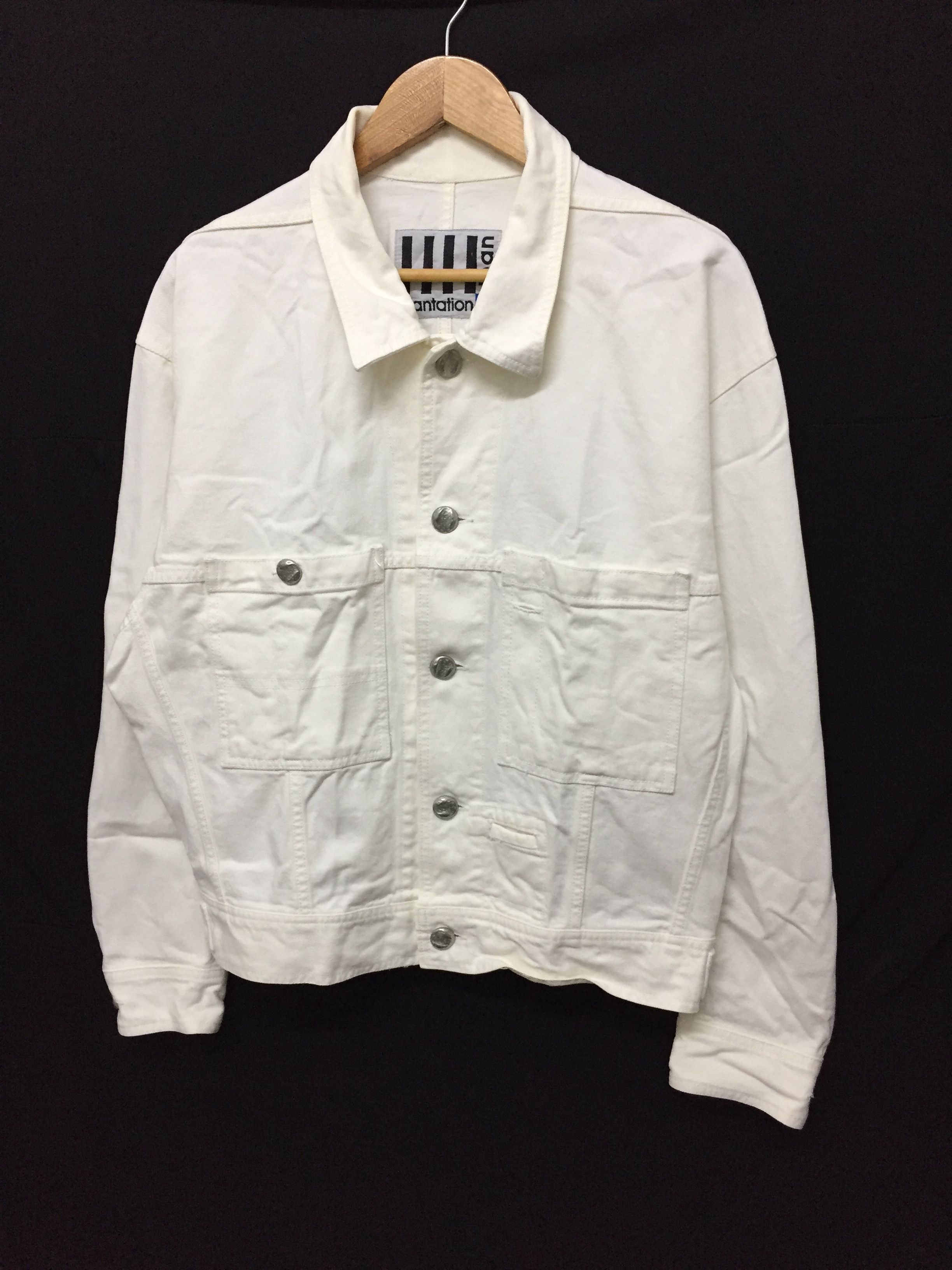Issey Miyake 1980s ISSEY MIYAKE Plantation tin button heavy denim jacket Size US M / EU 48-50 / 2 - 1 Thumbnail